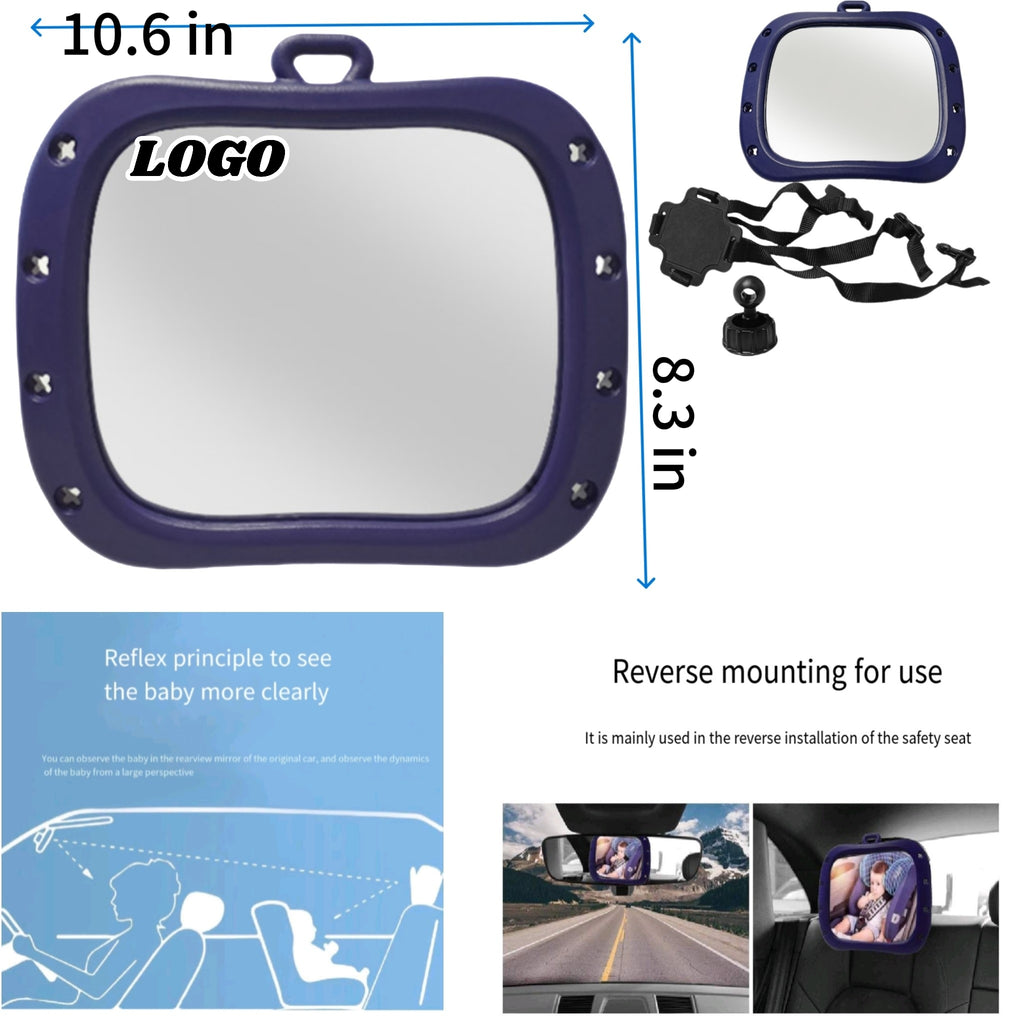360° Rotatable Wide - Angle Baby Car Seat Observation Mirror