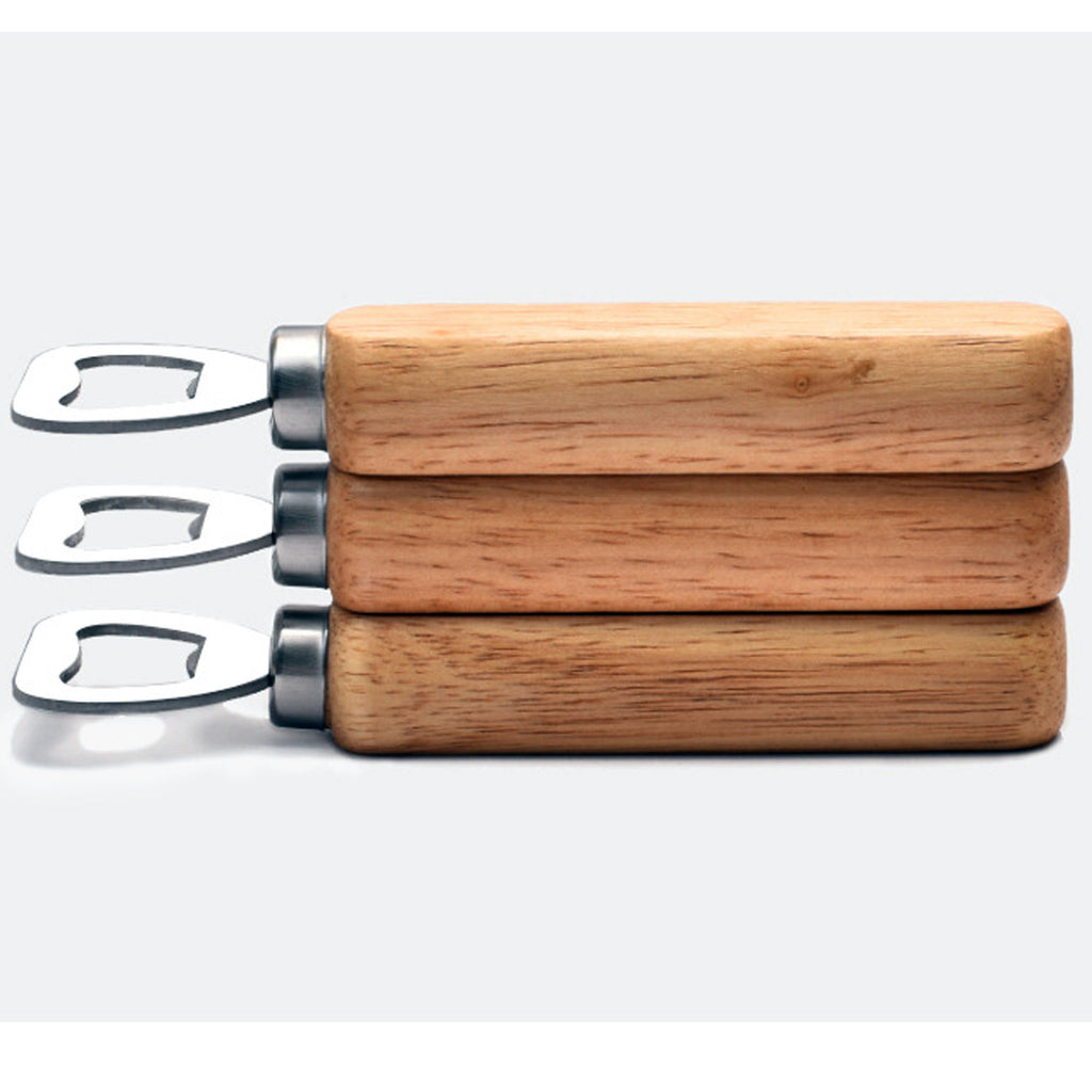 Rubber Wood Handle Beer Bottle Opener