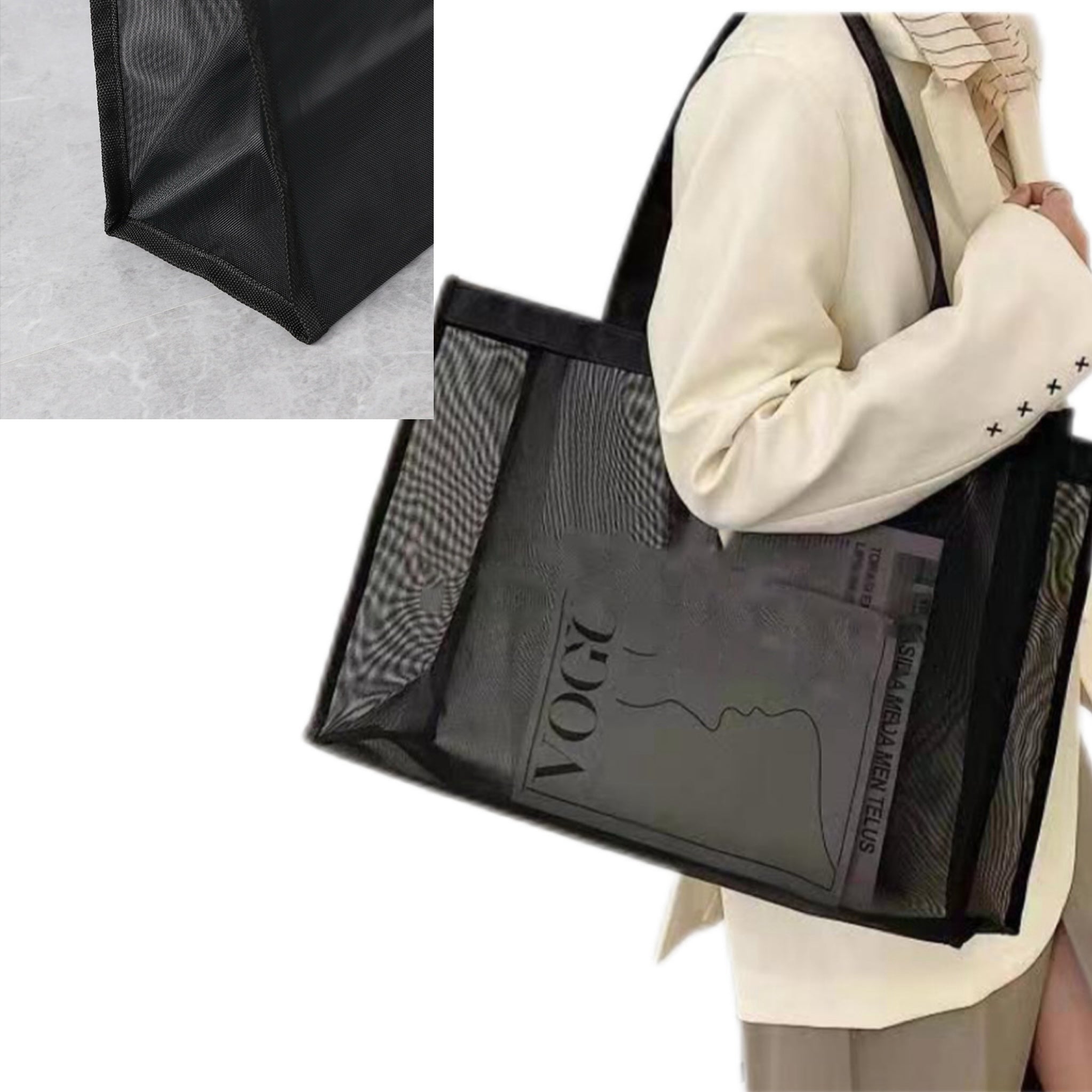 Mesh Transparent Shopping Bag