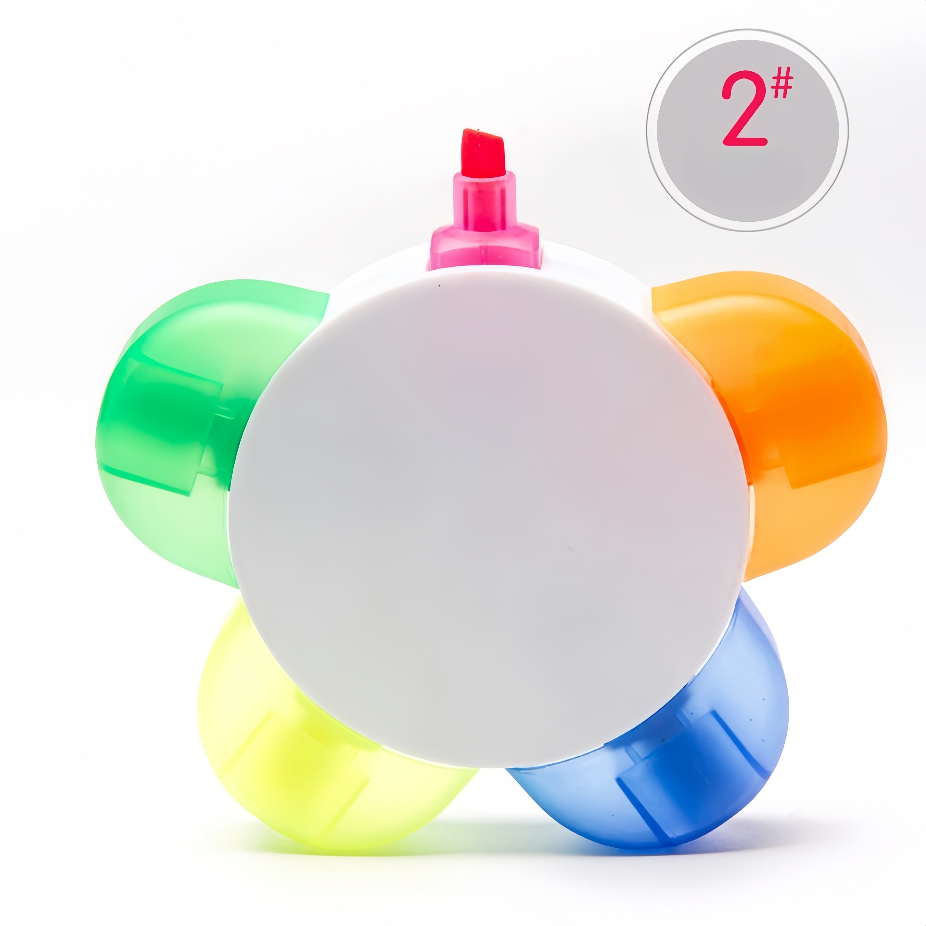 Lovely 5 Color Flower Petal Highlighter Pen