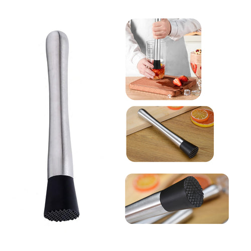8.2" Stainless Steel Cocktail Muddler Lemon Hammer