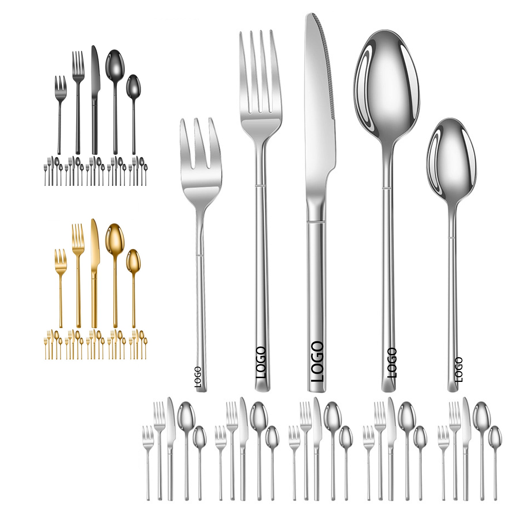 Stainless Steel Tableware Set Of 30 Pieces