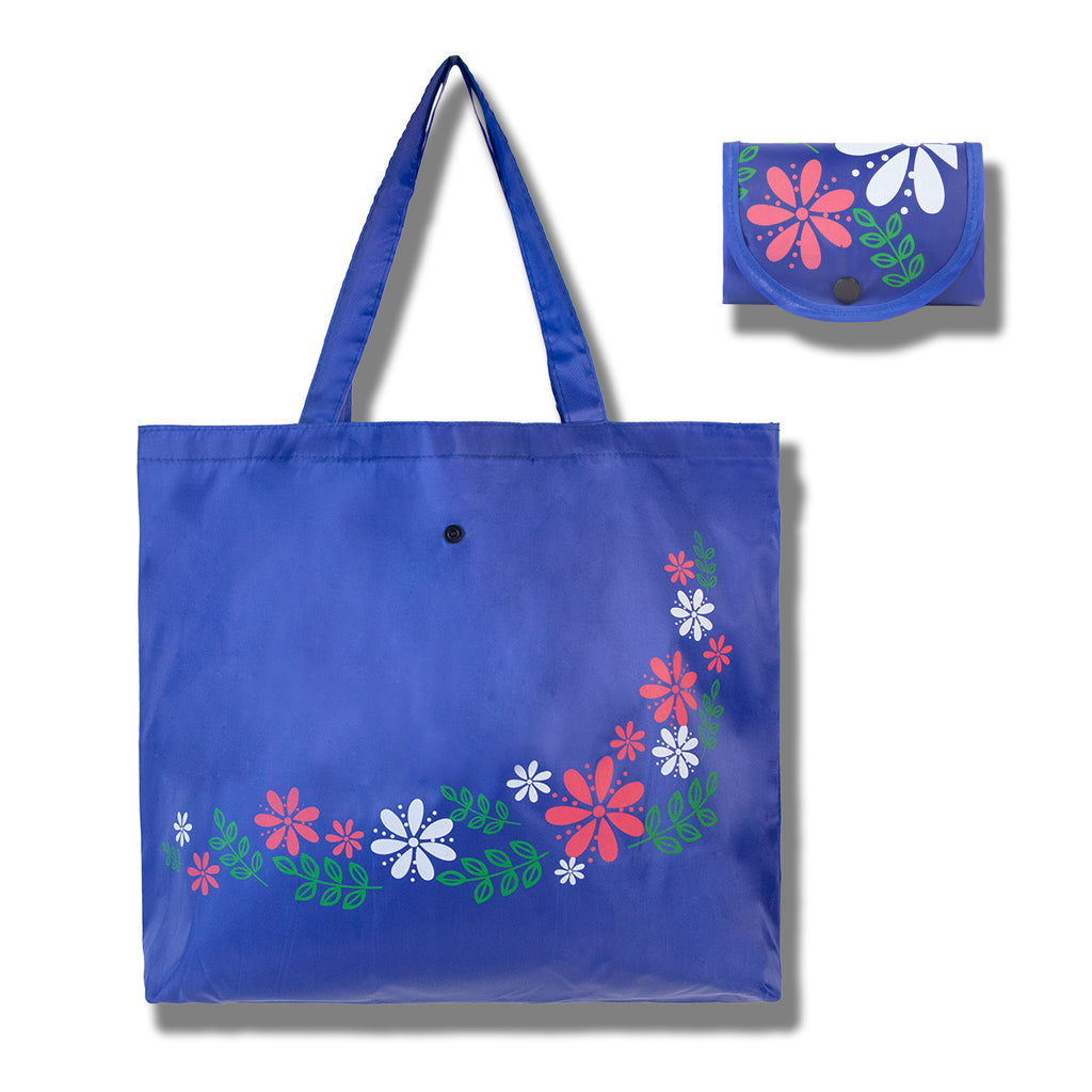 Oxford Cloth Foldable Flower Tote Shopping Bag