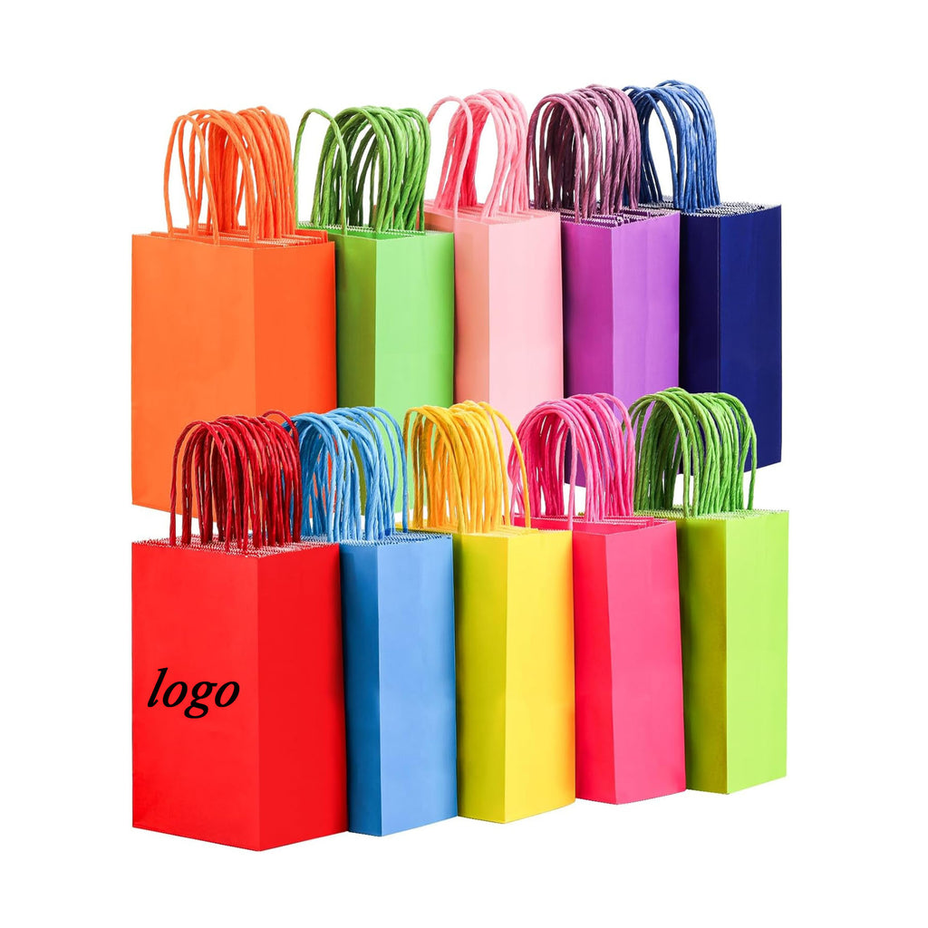 Colorful Kraft Paper Gift Bags