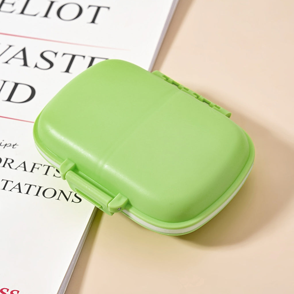 Portable 8-Compartment Sealed Pill Box