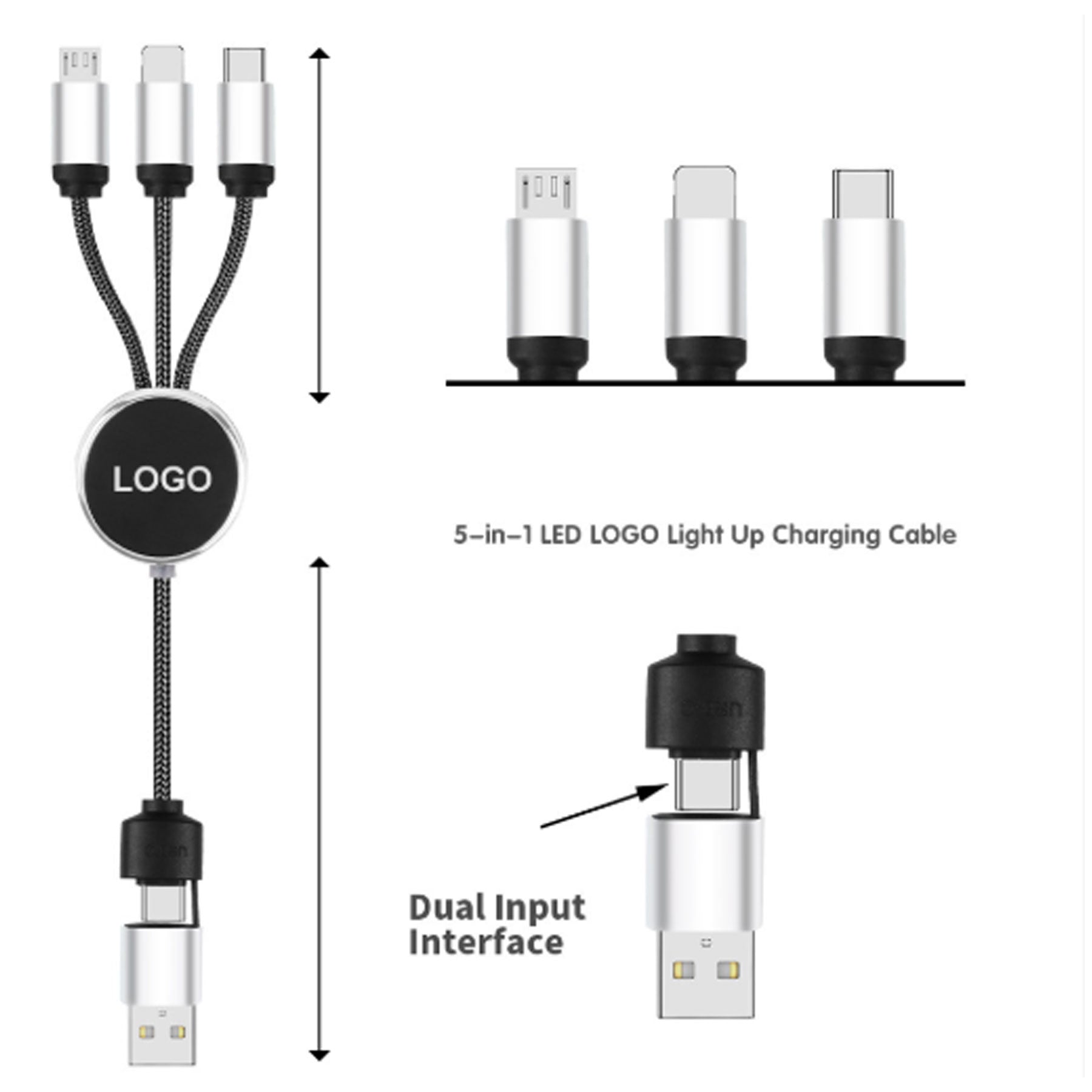 LED Luminous Logo Data Cable