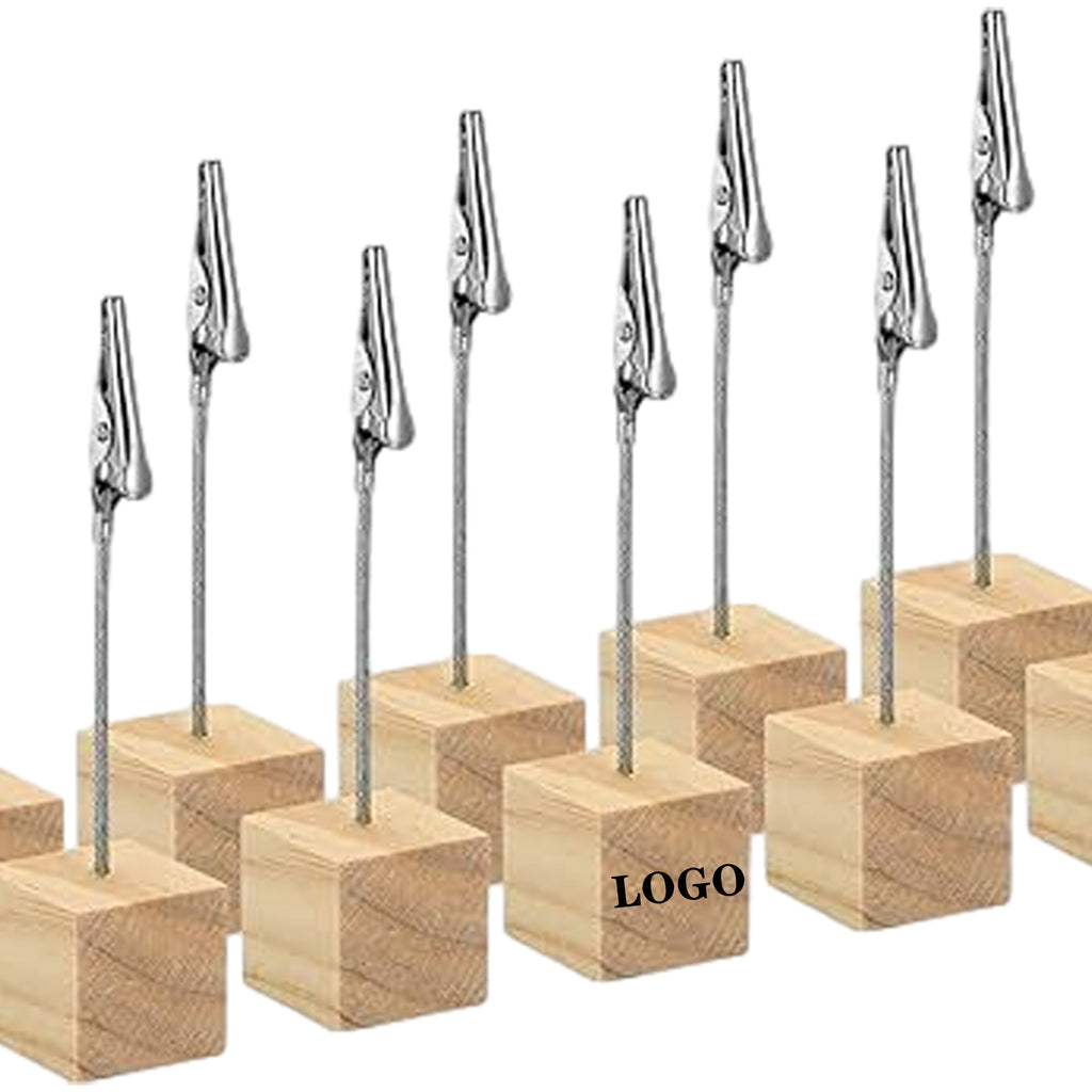 Photo Clip With Wooden Base