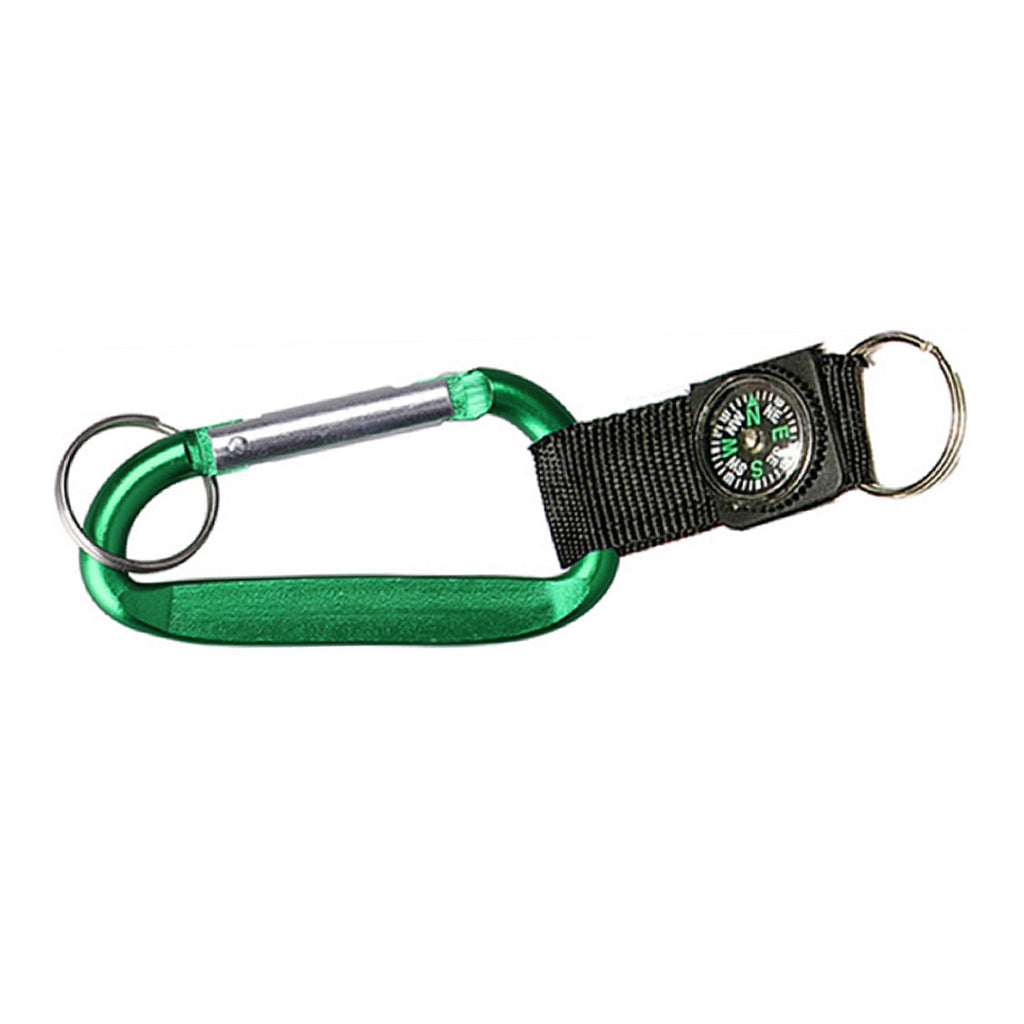 Carabiner Key Tag With Compass