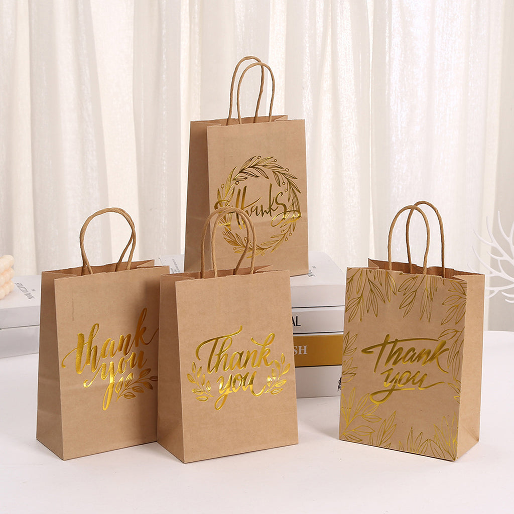 Thank You Party Bags Gold Foil