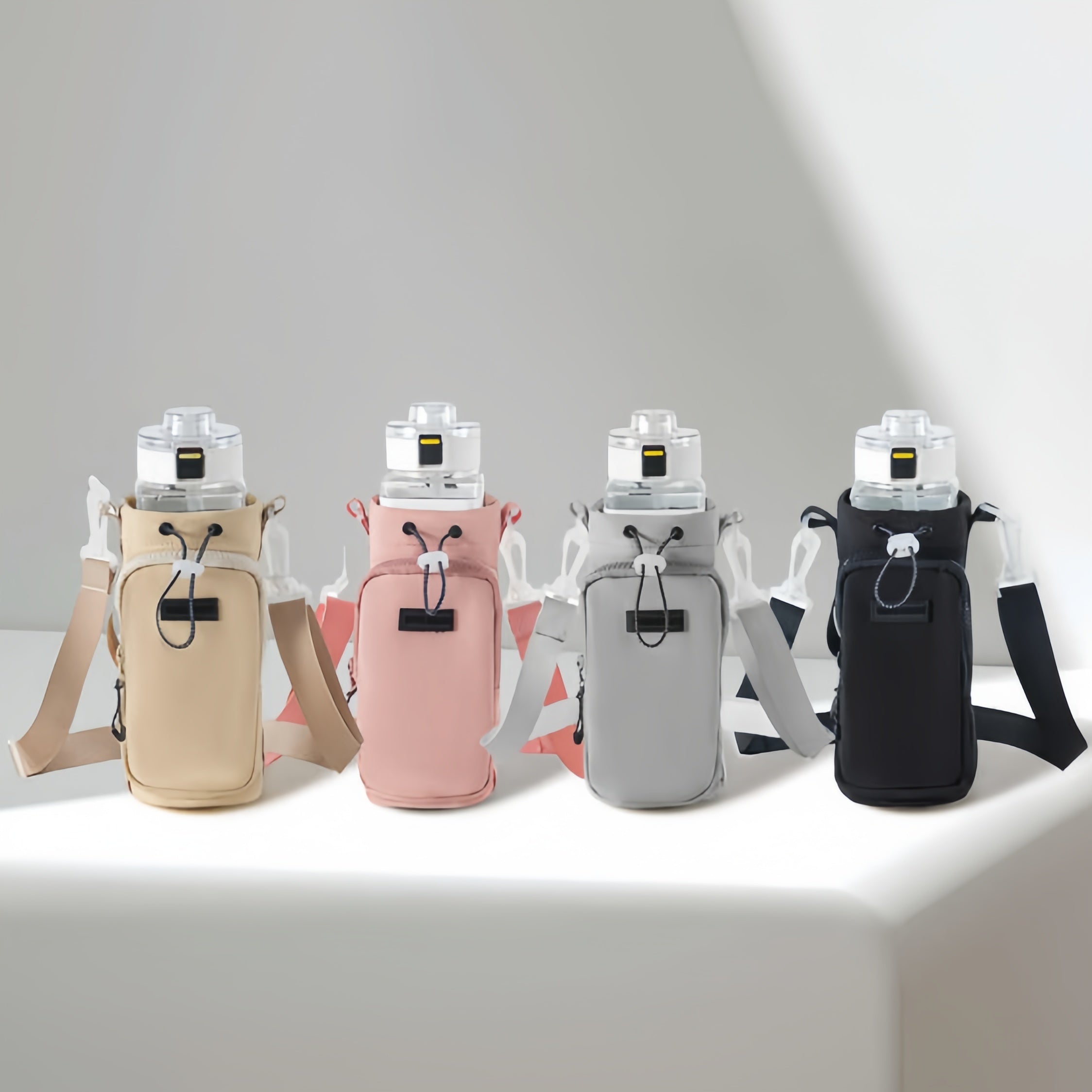 Custom Printing Logo Nylon Crossbody Water Bottle Bag Cup Sleeve