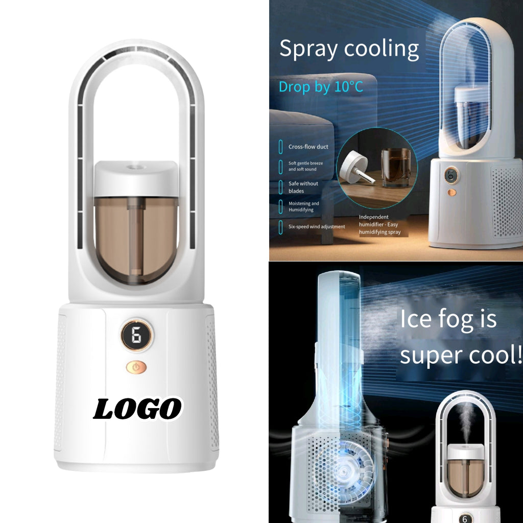 Bladeless Mist Air Circulator USB Desktop Fan 6 Speed Quiet