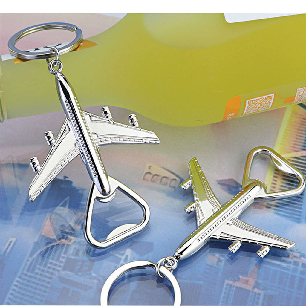 Airplane Keychain Beer Opener