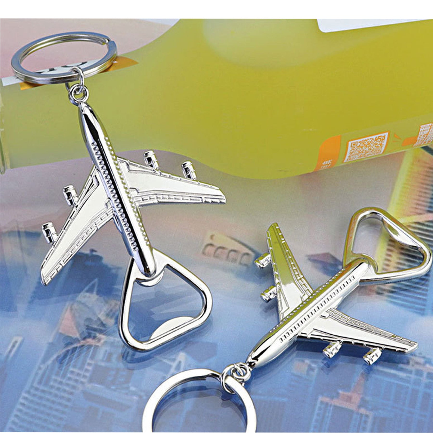 Airplane Keychain Beer Opener
