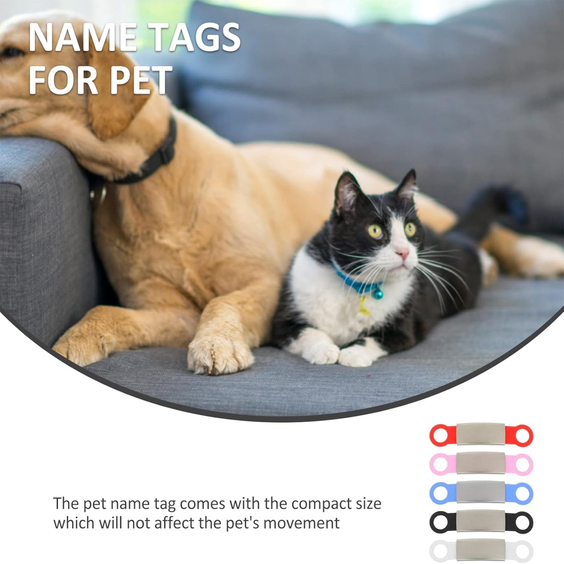 Slide On Dog Id Tag Pet Collar Tag