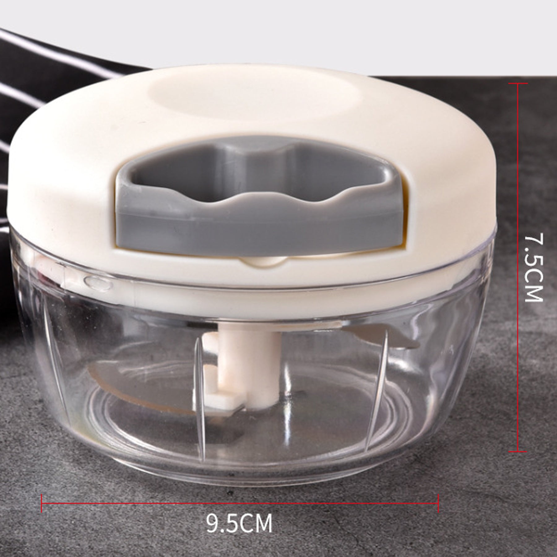 Portable Hand Pull String Garlic Chopper