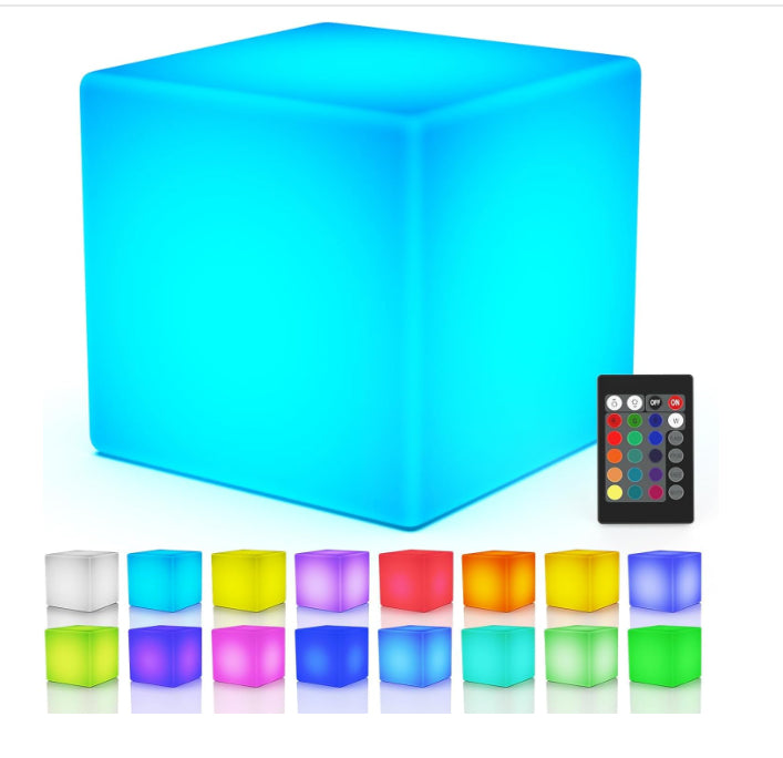 Square 16 Colors Led Light Rechargeable Night Light