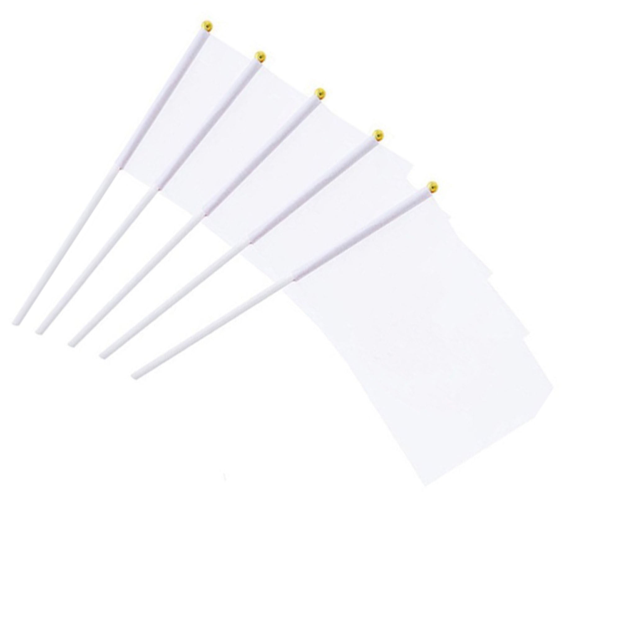 Customizable White Polyester Hand Waving Flags