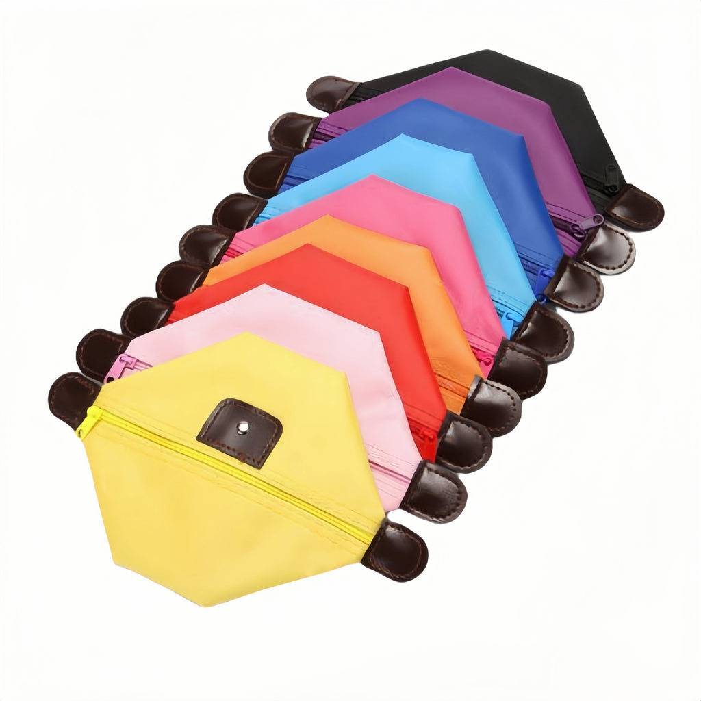 Candy - Colored Nylon Foldable Dumpling - Shaped Makeup Bag