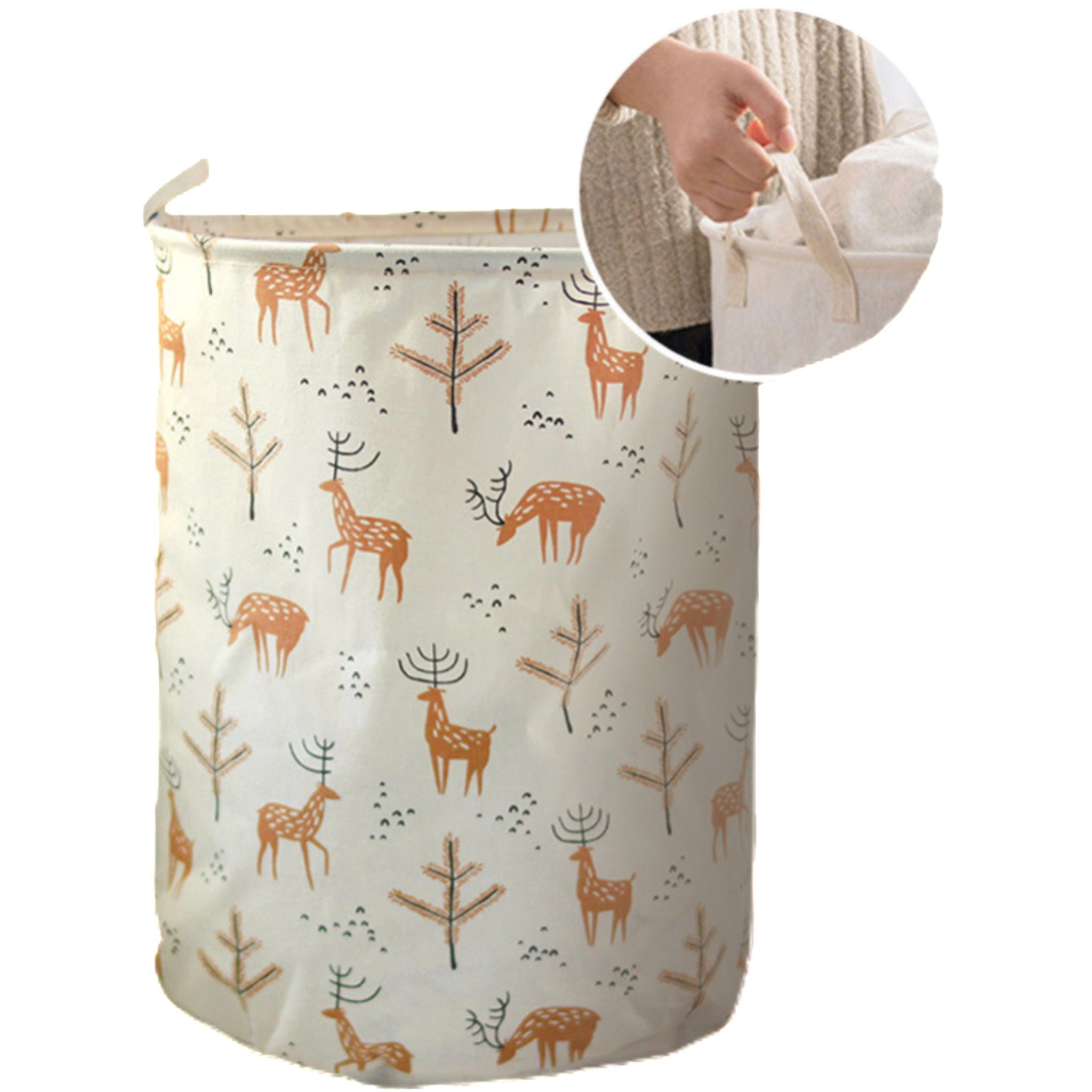 Cotton - linen Laundry Storage Basket