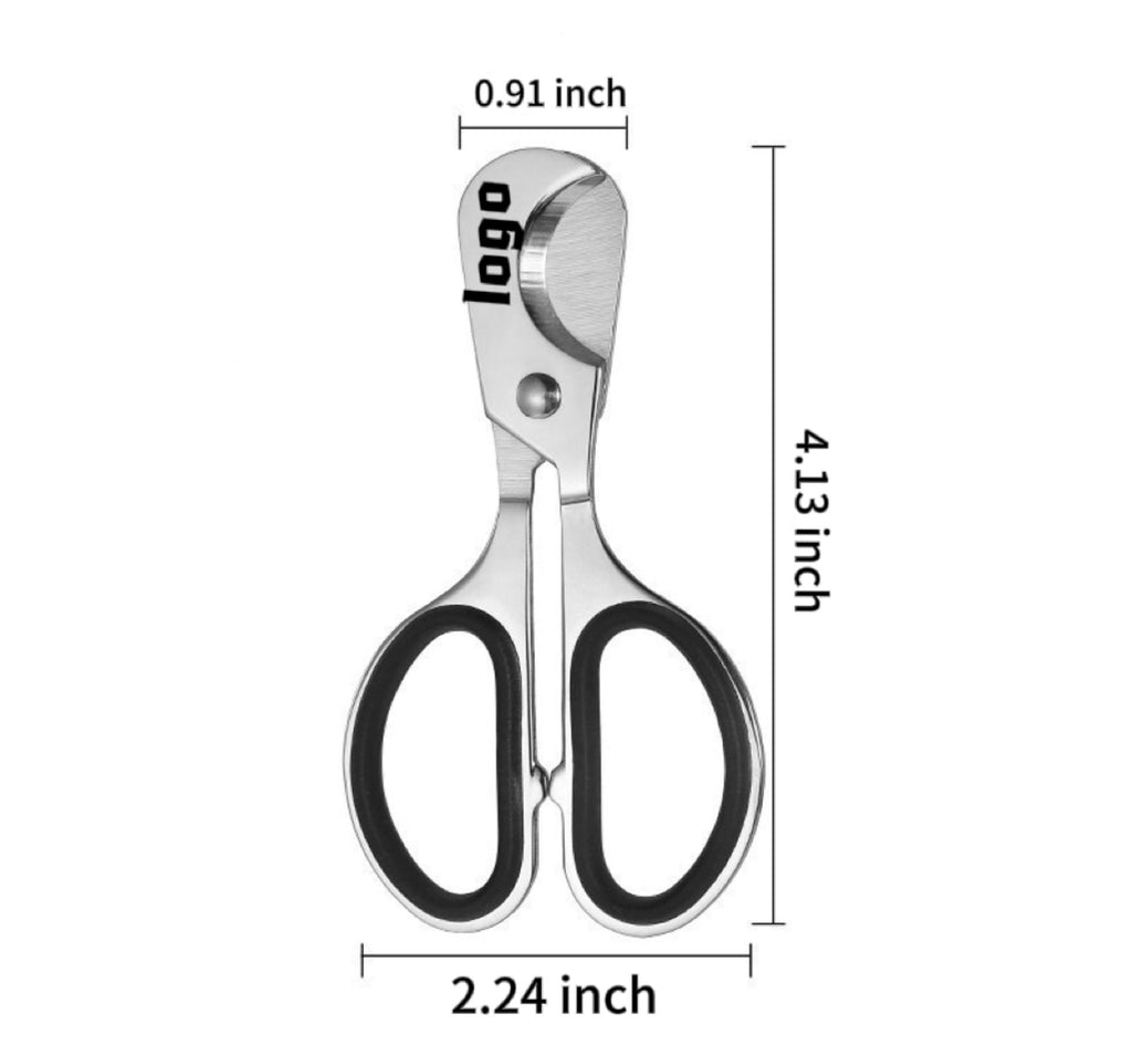 Stainless Steel Handle-type Cigar Scissors