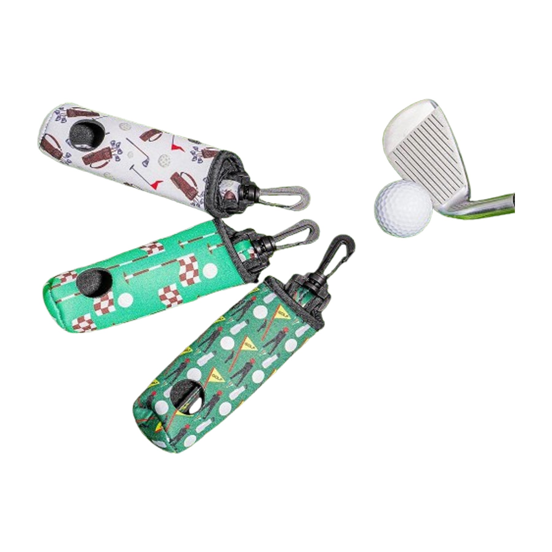 Printed Golf Bag With Carabiner Clip