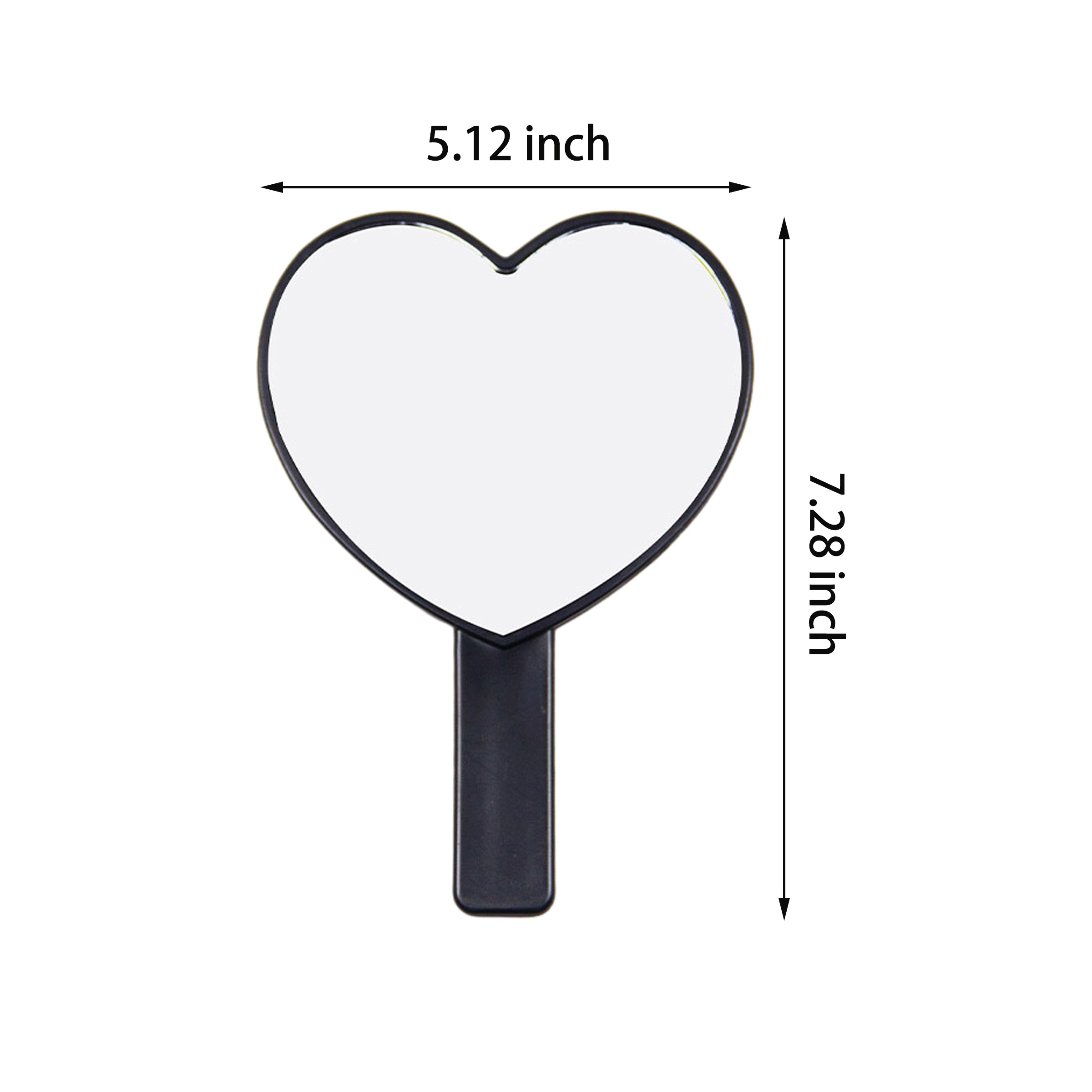 Heart Shaped Travel Handheld Mirror