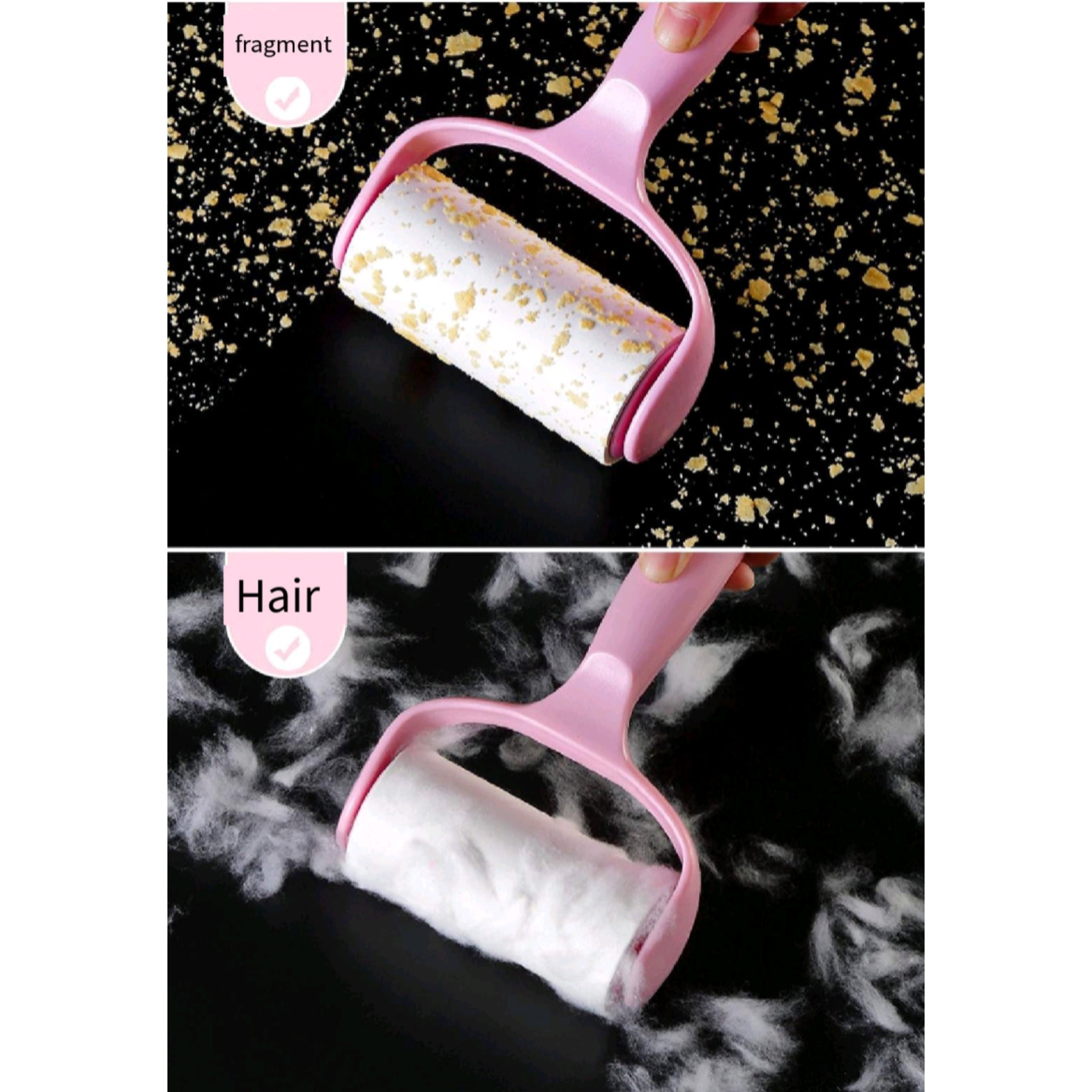 PP Ergonomic Detachable Lint Roller With Sticky Paper