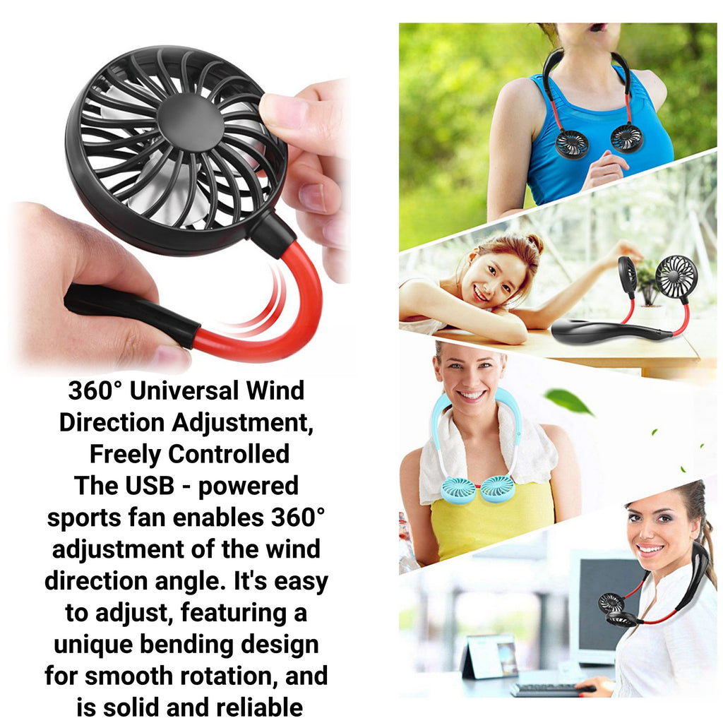 Portable And Foldable Neck-mounted Fan
