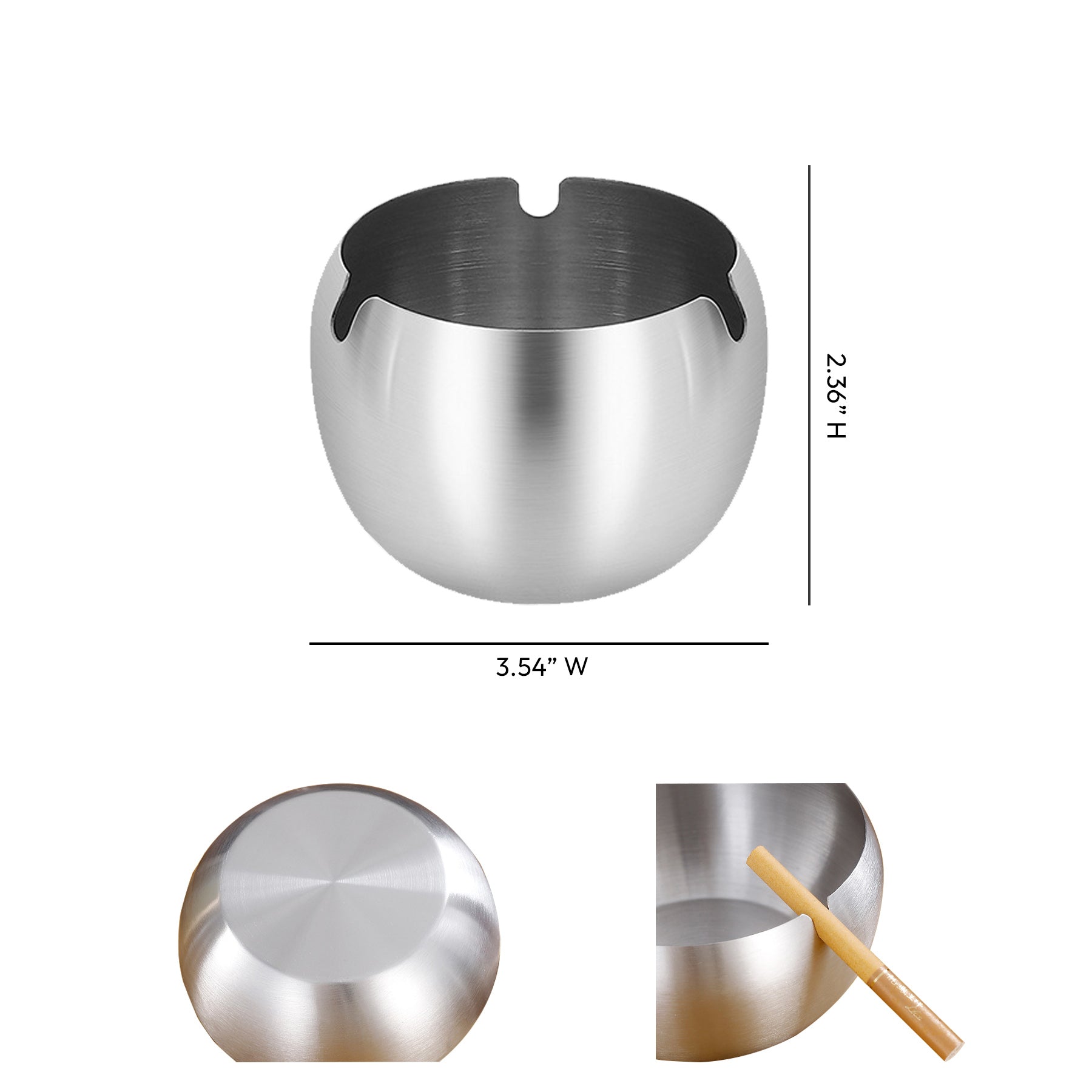 Apple Shaped Stainless Steel Ashtray