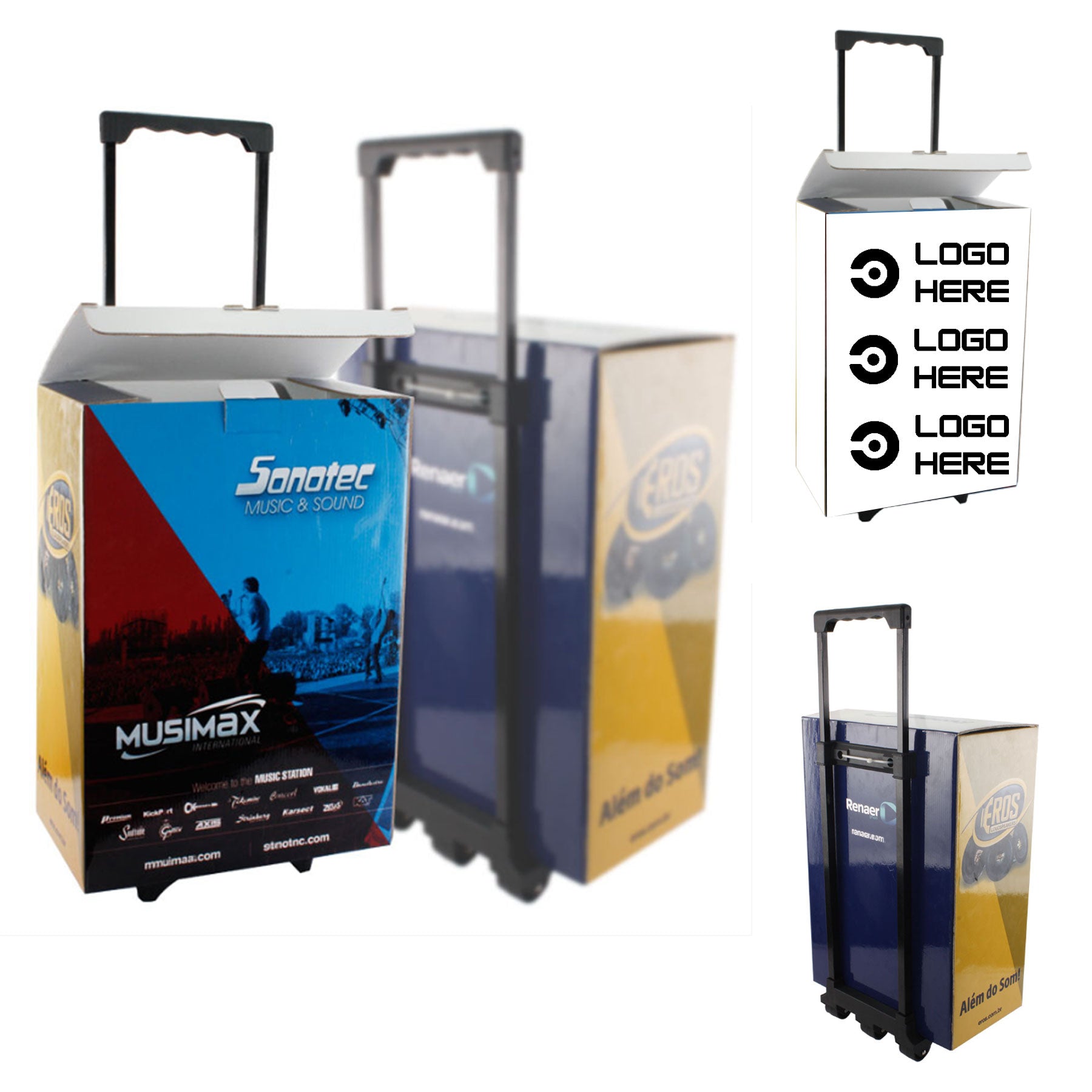 Custom Full Color Printing Exhibition EXPO Cardboard Trolley