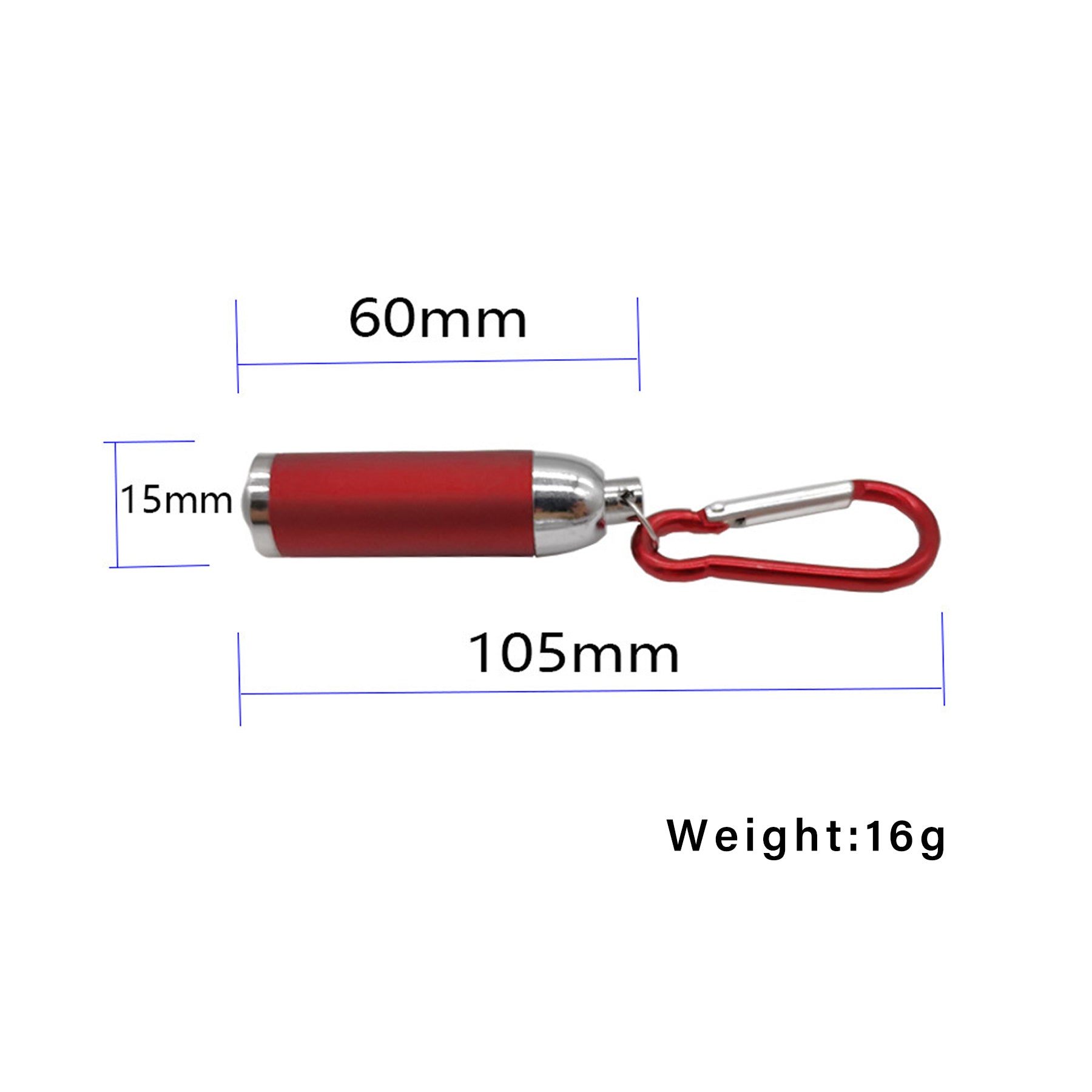 Outdoor Night Retractable Zoom Flashlight With Carabiner