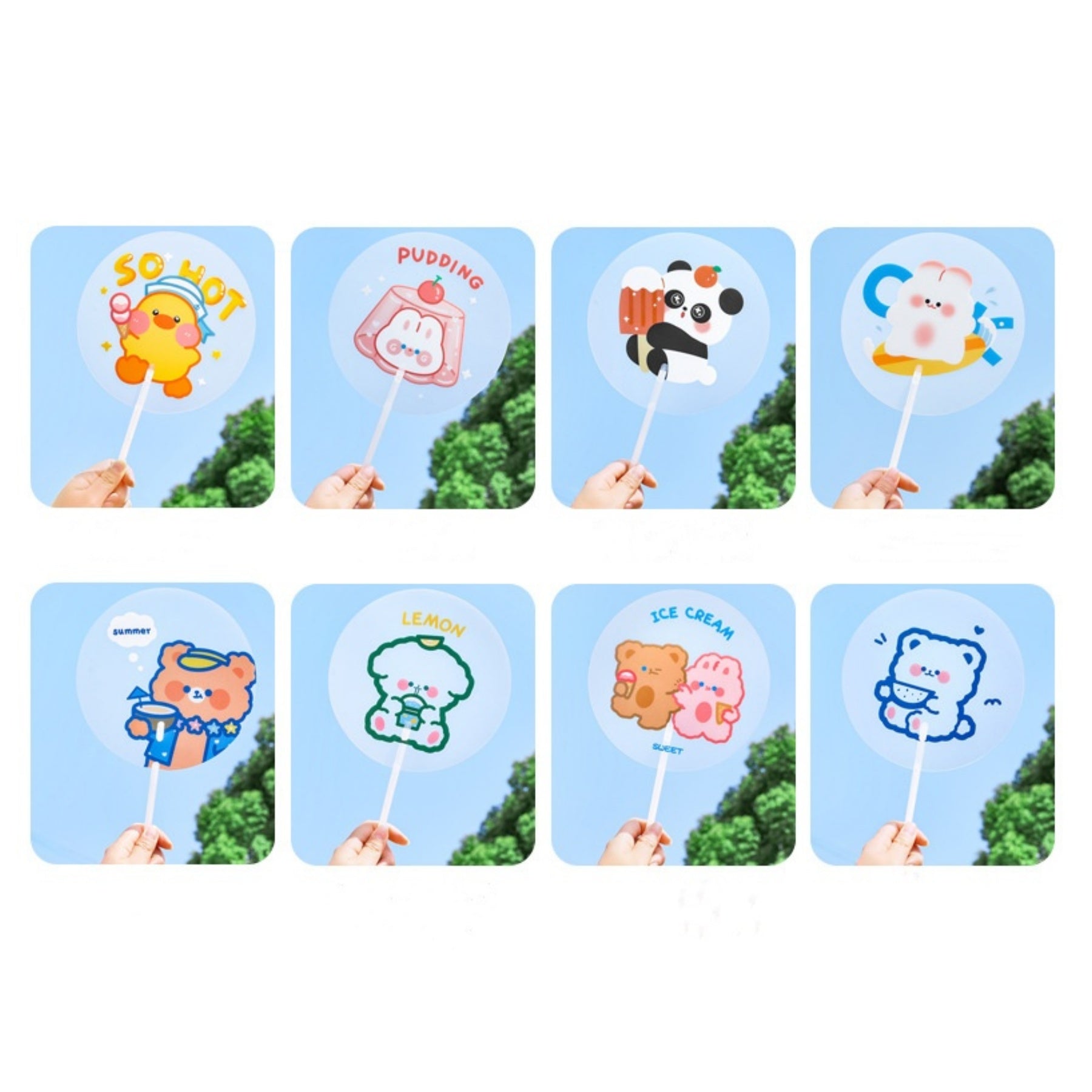 Plastic Round Handheld Fans