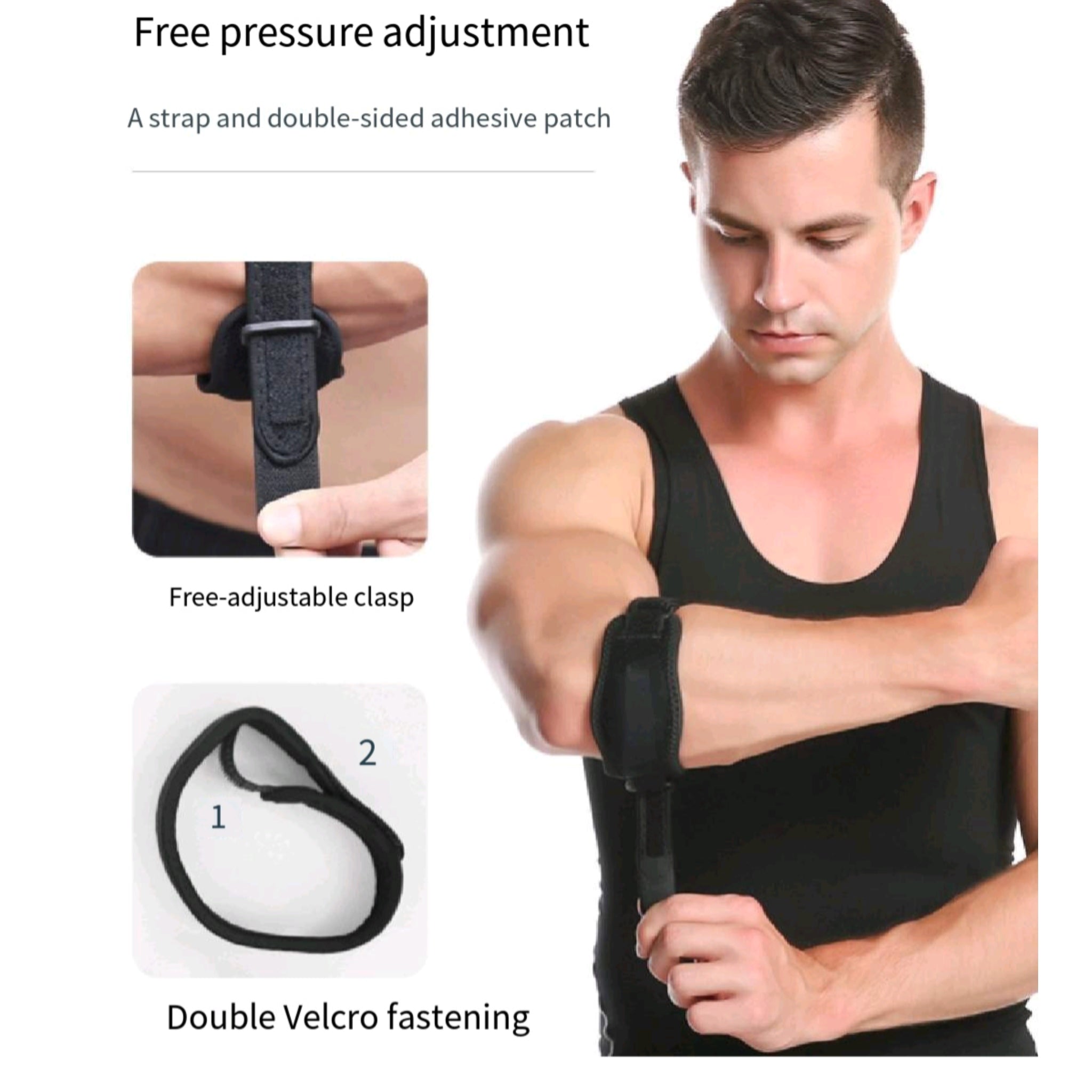Adjustable Compression Elbow Sleeve Tennis Pain Relief