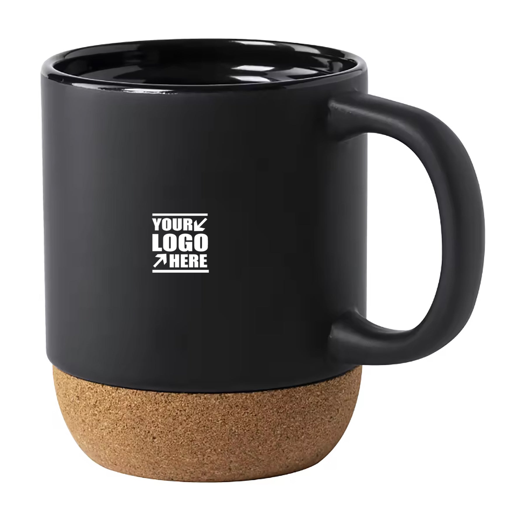 12 Oz Travel Matte Black Coffee Cup Ceramic Mug