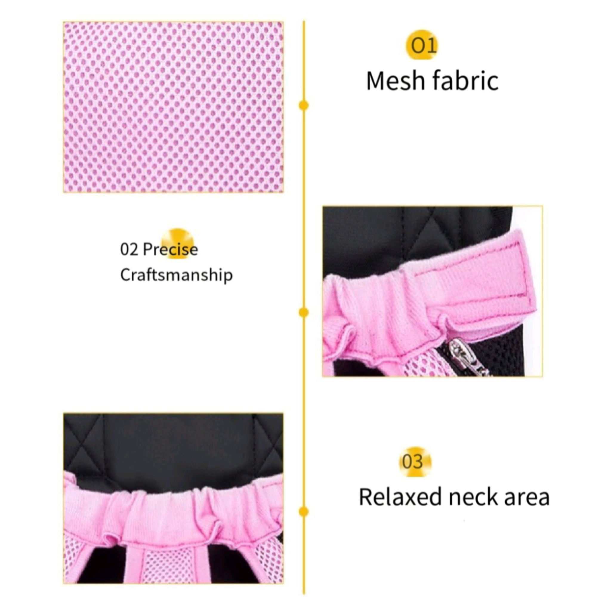 Vented Mesh Pet Carrier Backpack Front Travel Hiking Bike