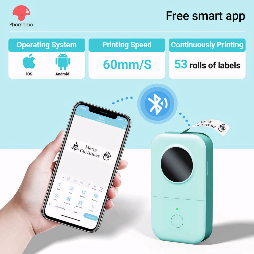 Bluetooth Label Mini Photo Printer