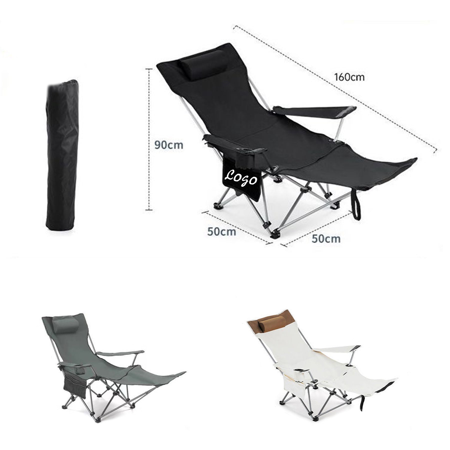 Outdoor Camping Fishing Office Rest Lounge Chair With Bag