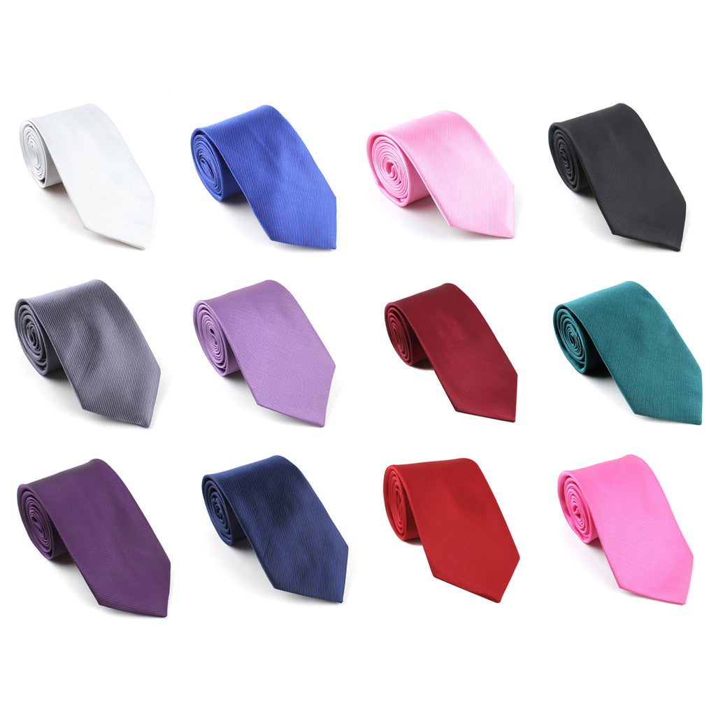 Men's Ties Solid Pure Color Plain Neckties