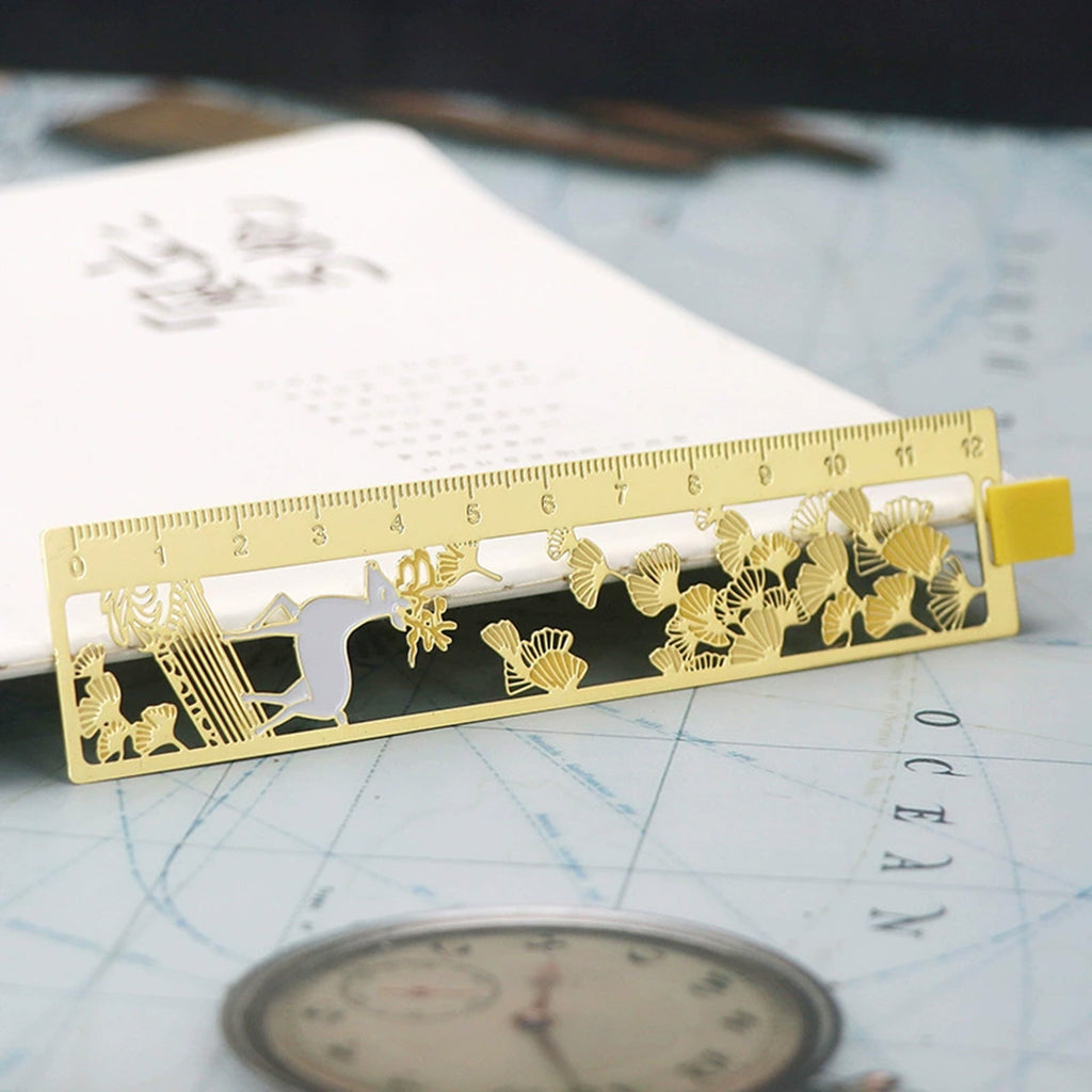 Painted Metal Ruler Bookmark