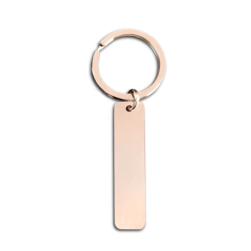 Stainless Steel Rectangular Metal Keychain