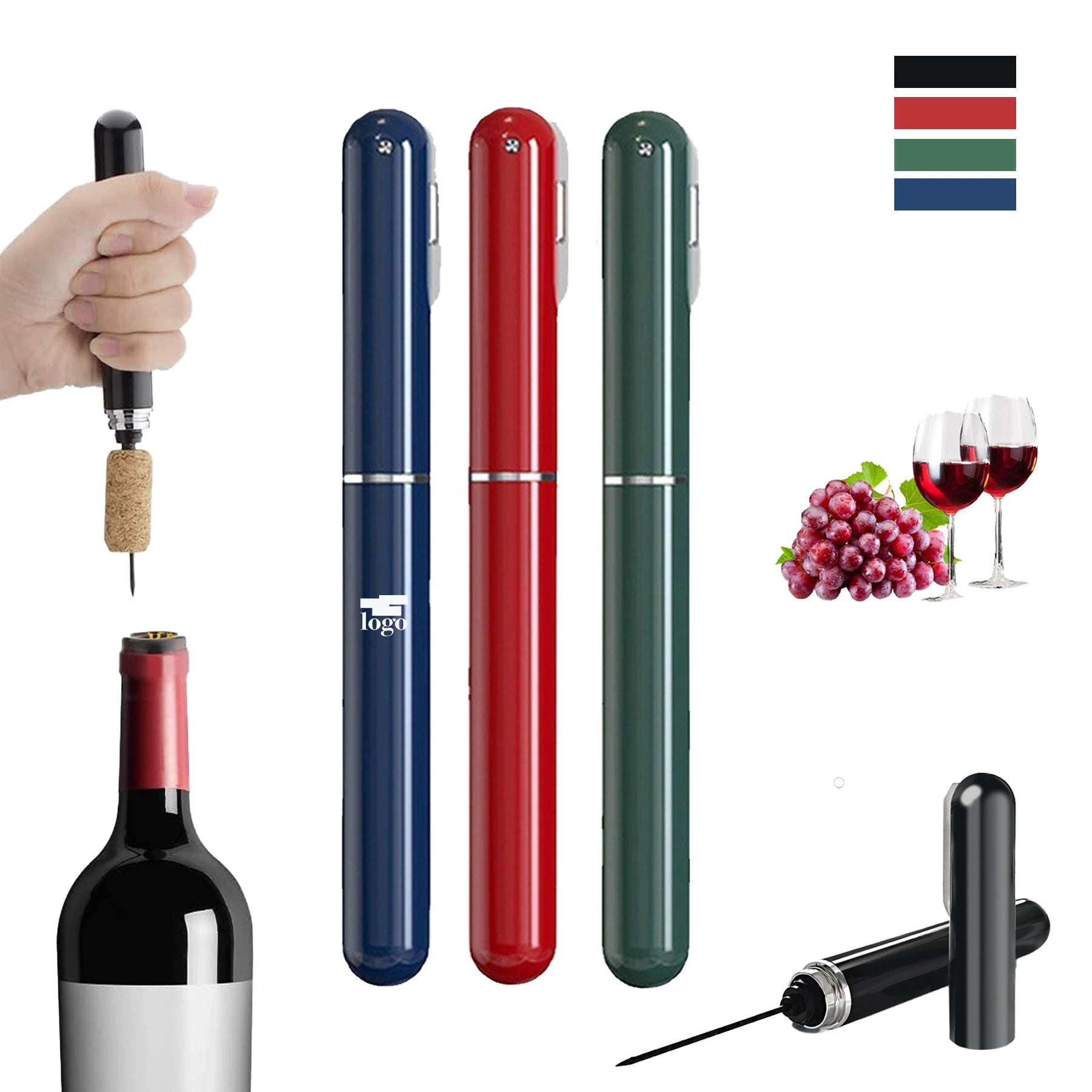 Pen-Shaped Air Pressure Wine Bottle Opener