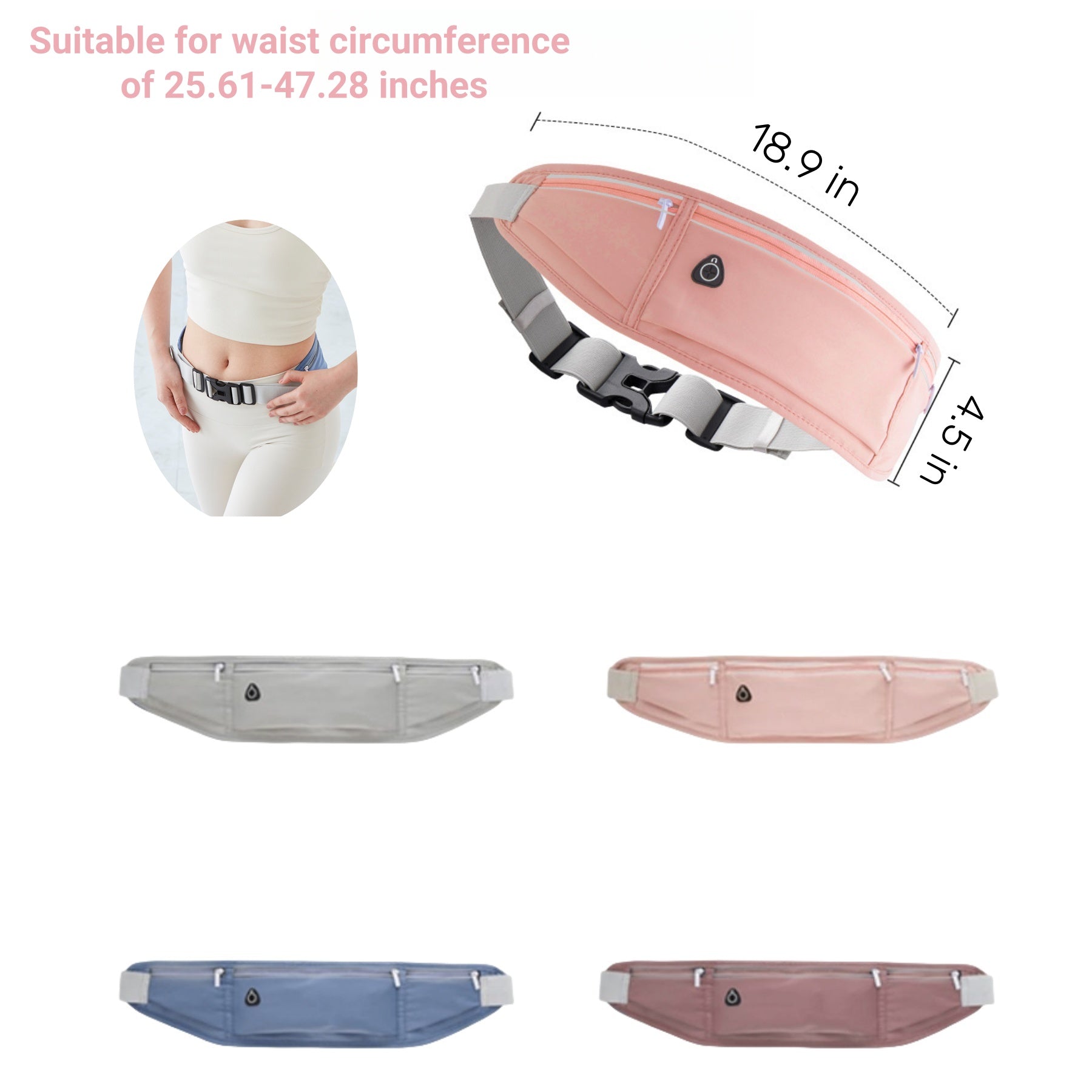 High-elasticity Reflective Close-fitting Sports Waist Bag