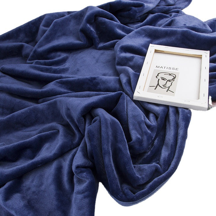 Flannel Solid Color Thickened Blanket