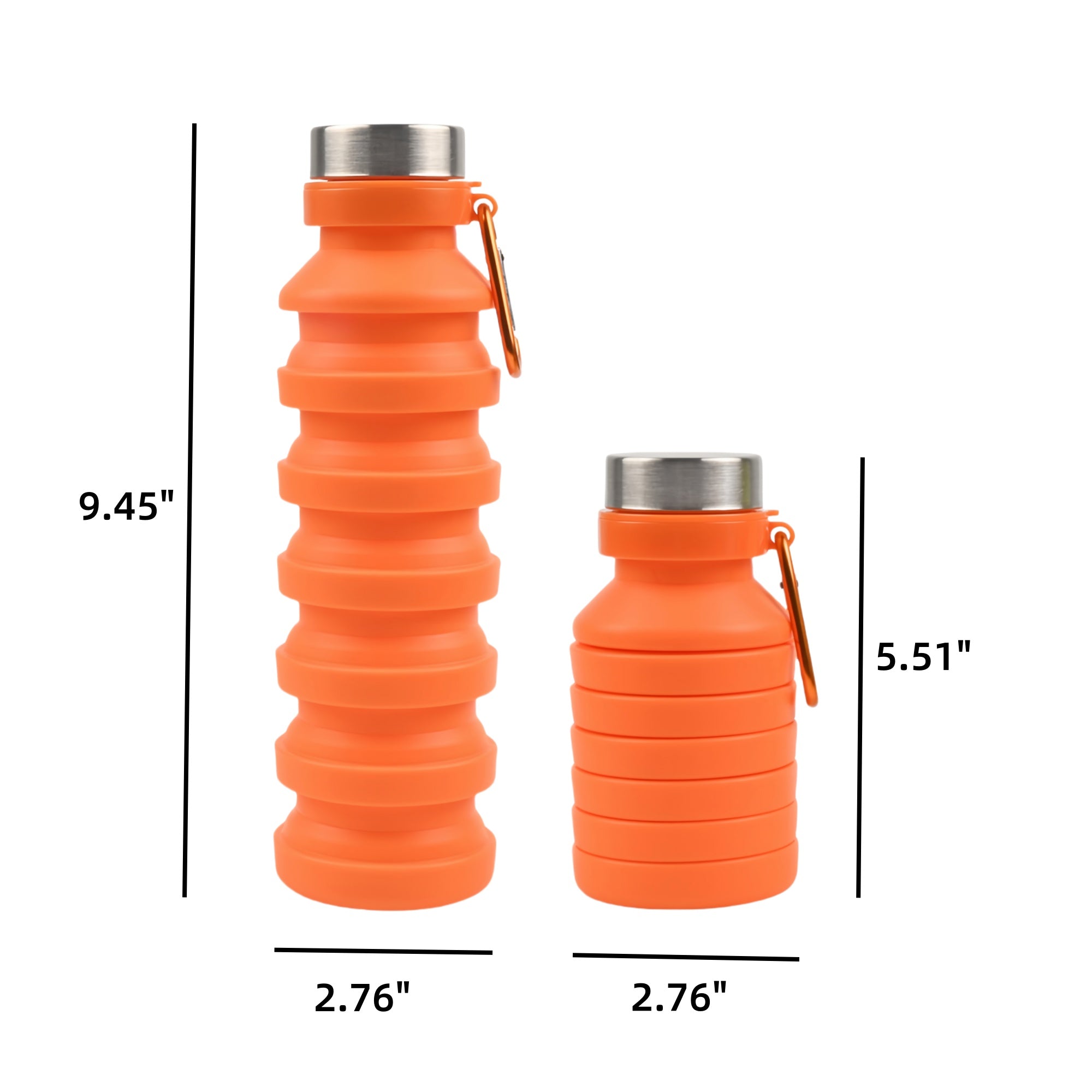 19Oz Silicone Foldable Water Bottle