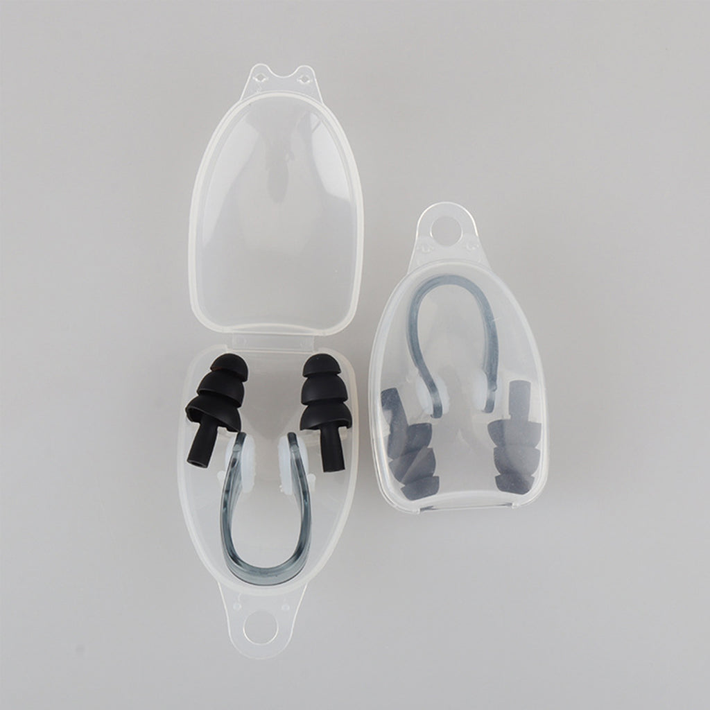 Silicone Nose Clip Ear Plugs Swimming Set