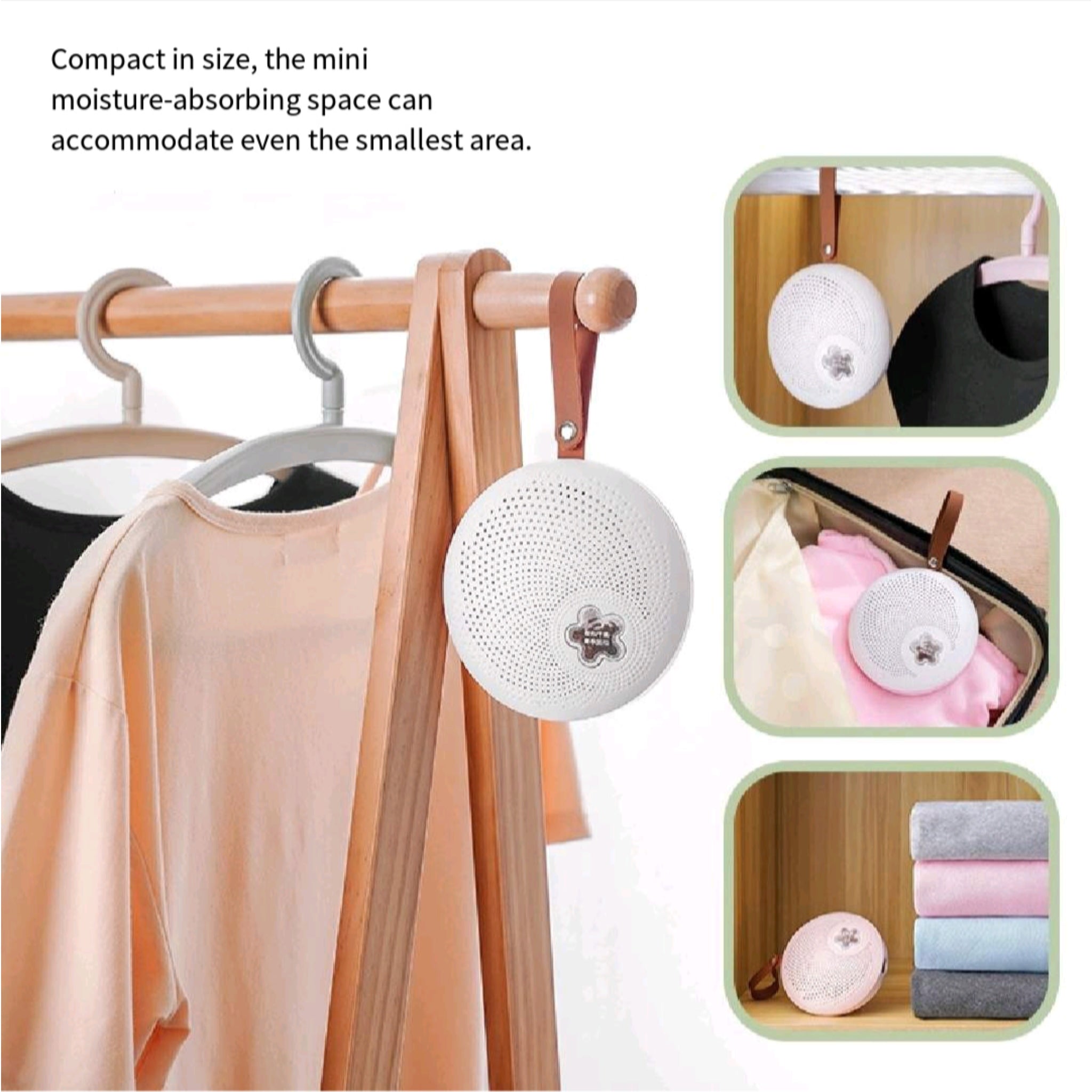 Mini Reusable Dehumidifier With Visible Water Tank