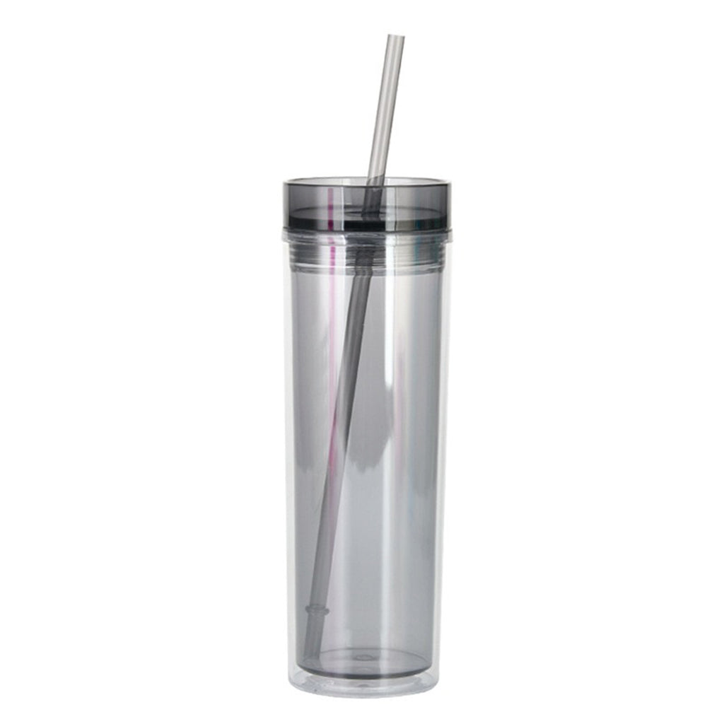 Double Layer Acrylic Transparent Straw Cup