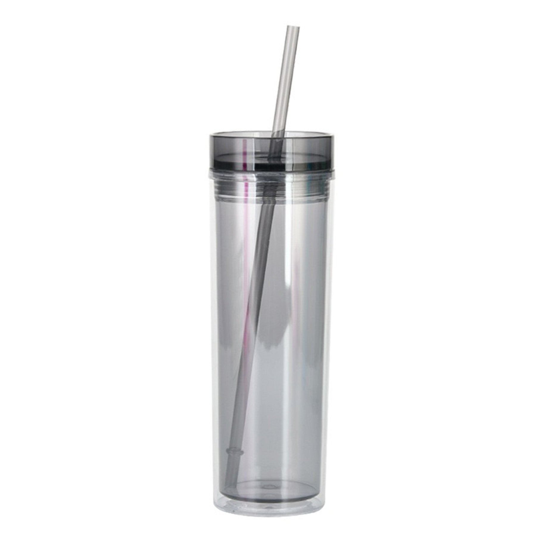 Double Layer Acrylic Transparent Straw Cup