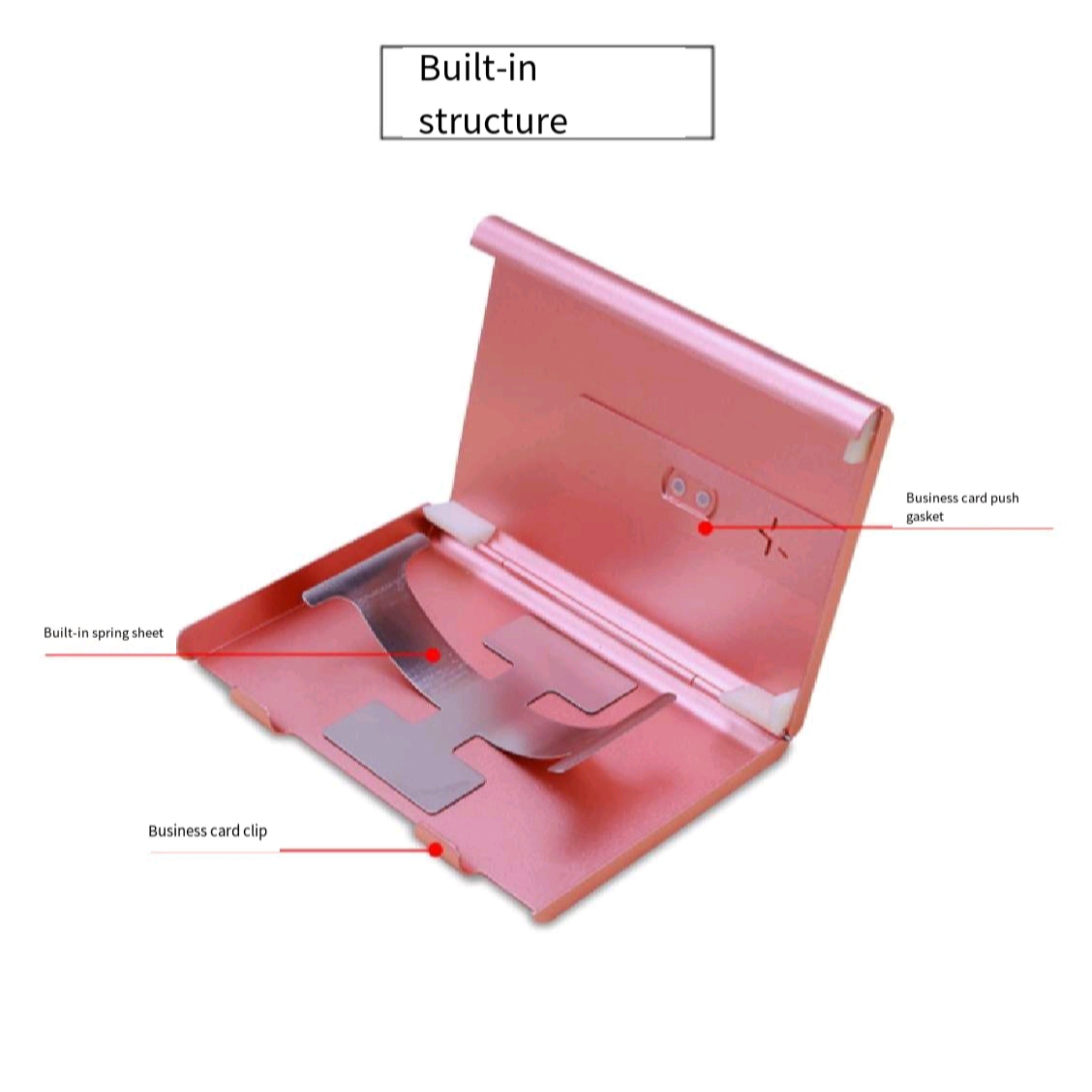 Portable Push Release Metal Business Card Holder