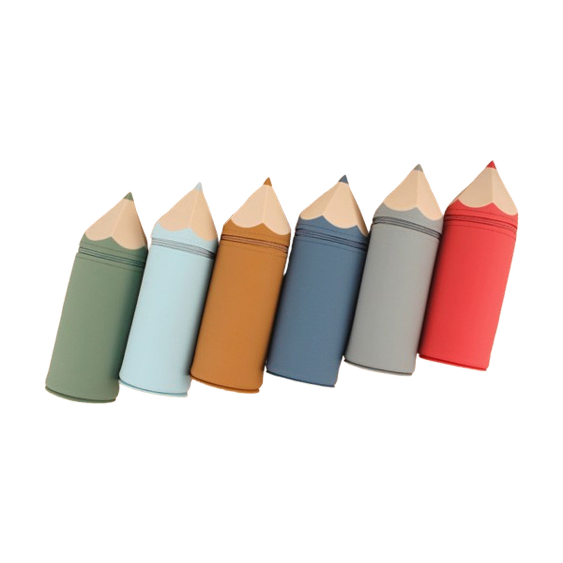 Pencil-Shaped Silicone Pencil Bag